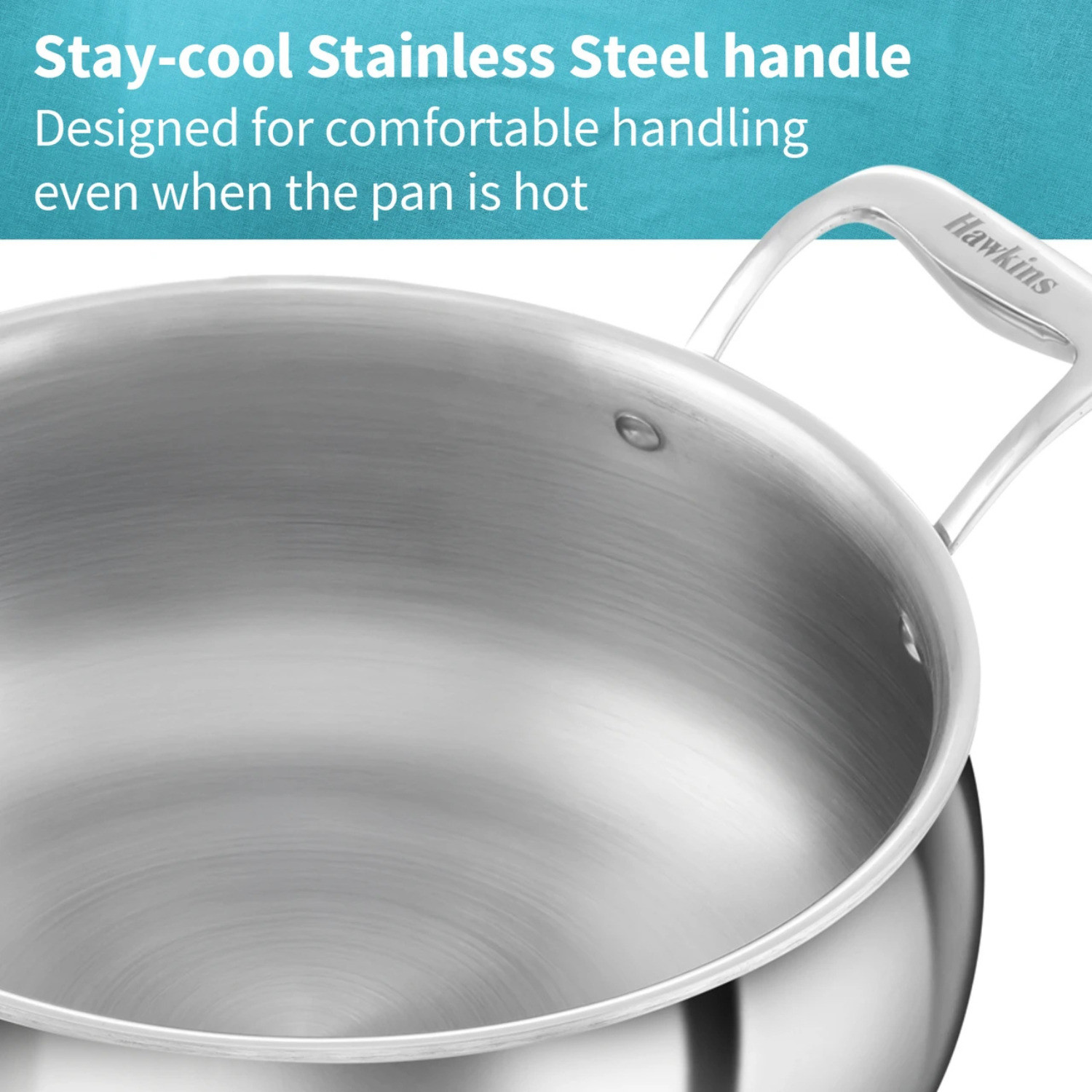 Image of Hawkins Pro for Cooking and Serving Biryani (PSH50S) Handi 5 L with Lid
