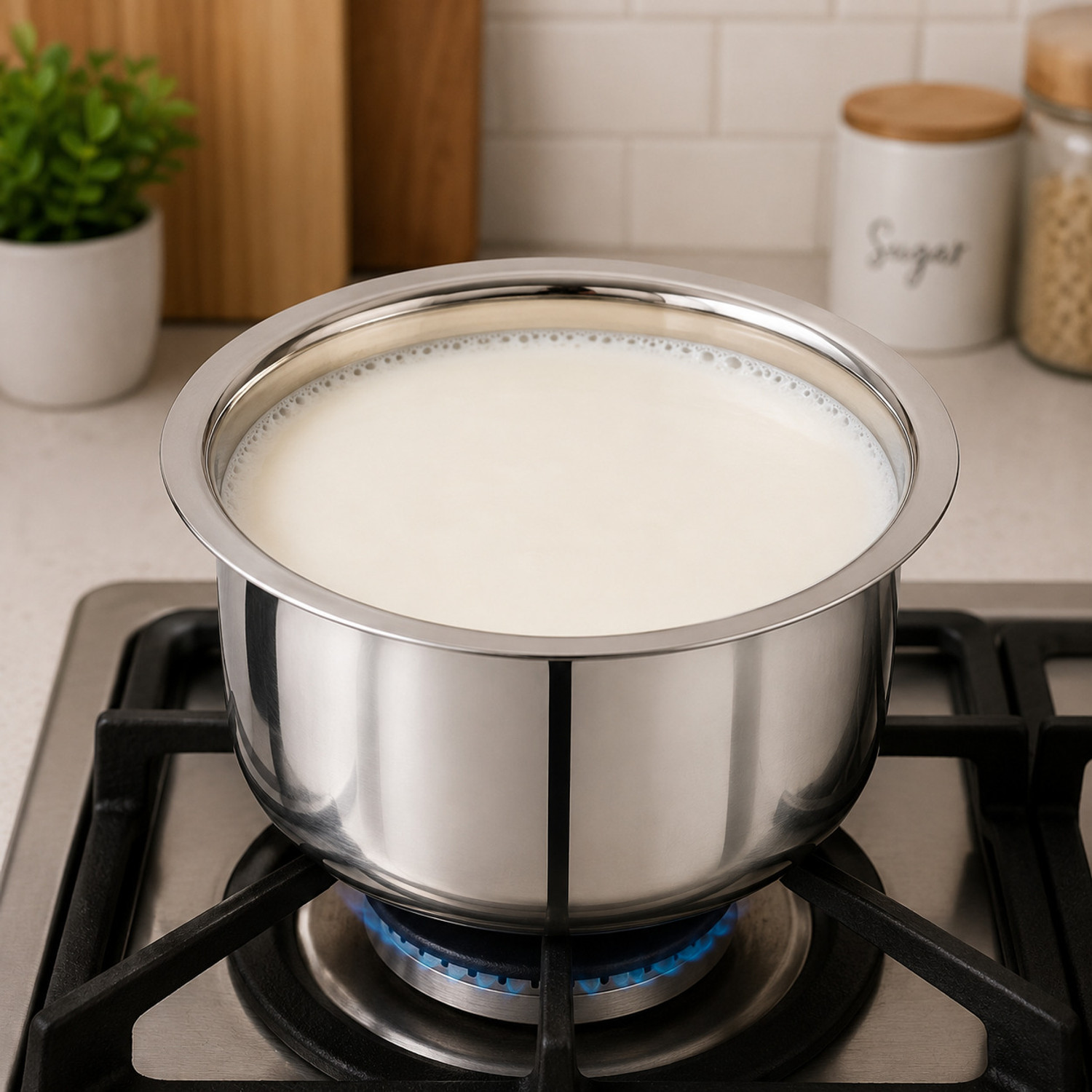Image of Tannu Craft Stainless Steel Deep Tope /Stainless Steel Tope Bhagona /Patila Tope /Bhagona /Patila 5 L capacity 26 cm diameter