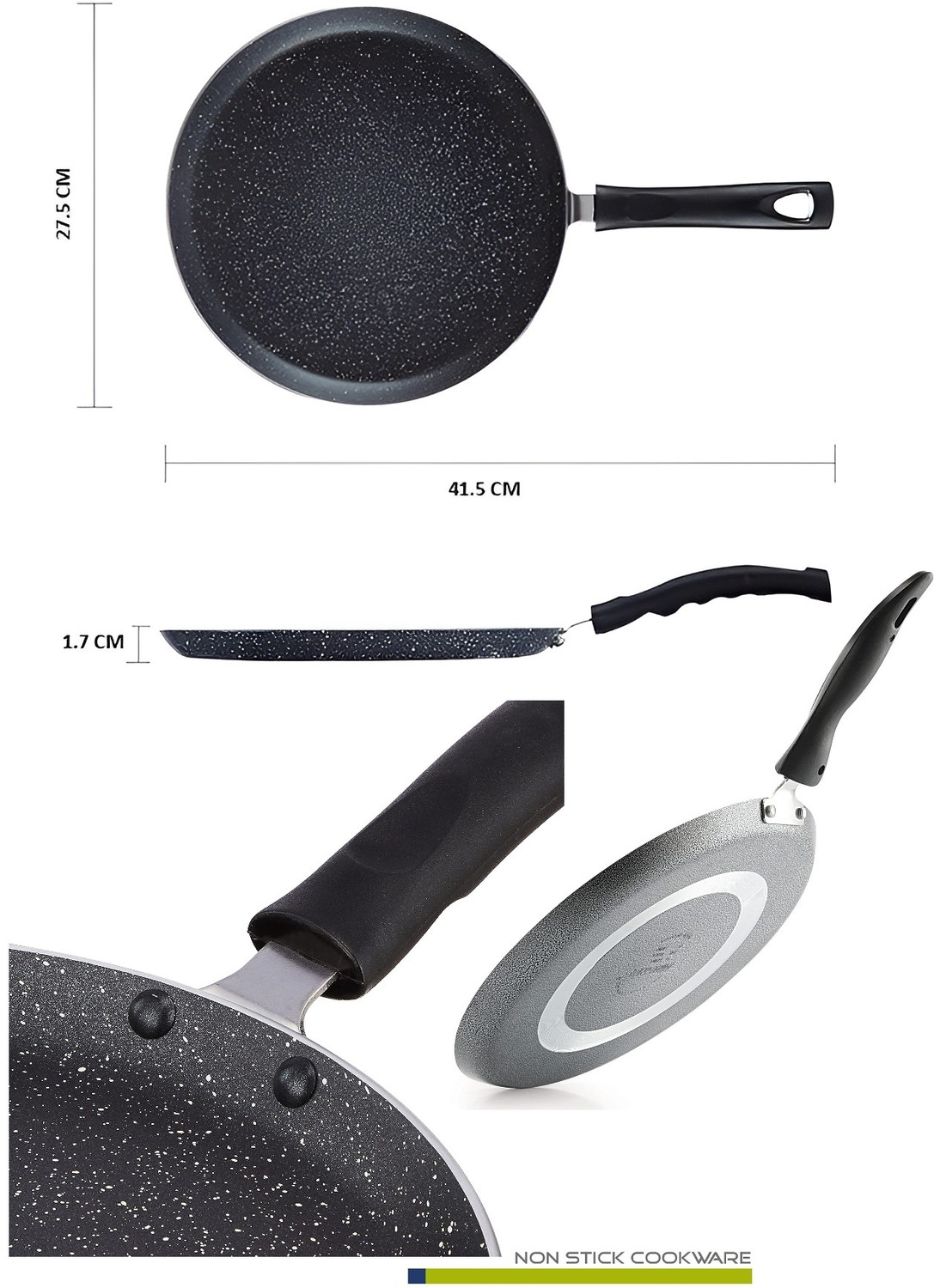 Image of Masox Store Non Stick Coating Dosa Roti Pudla Paratha Tawa Tawa 23 cm diameter