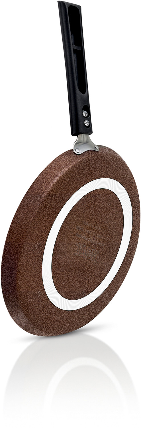 Image of NSVL Non-Stick Premium Brown Dosa Tawa with Handle| Granite Finish | Pfoa Free Tawa Tawa 26.5 cm diameter