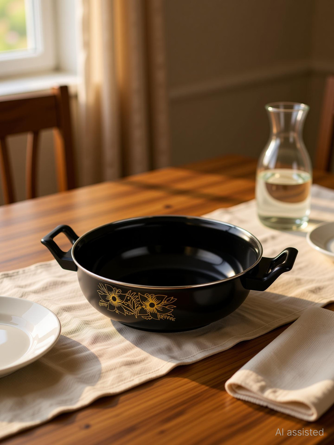 Image of My Store Non Stick Kadhai [3.5 L] -6- Induction Bottom Non Stick Kadhai 27 cm diameter 3.5 L capacity