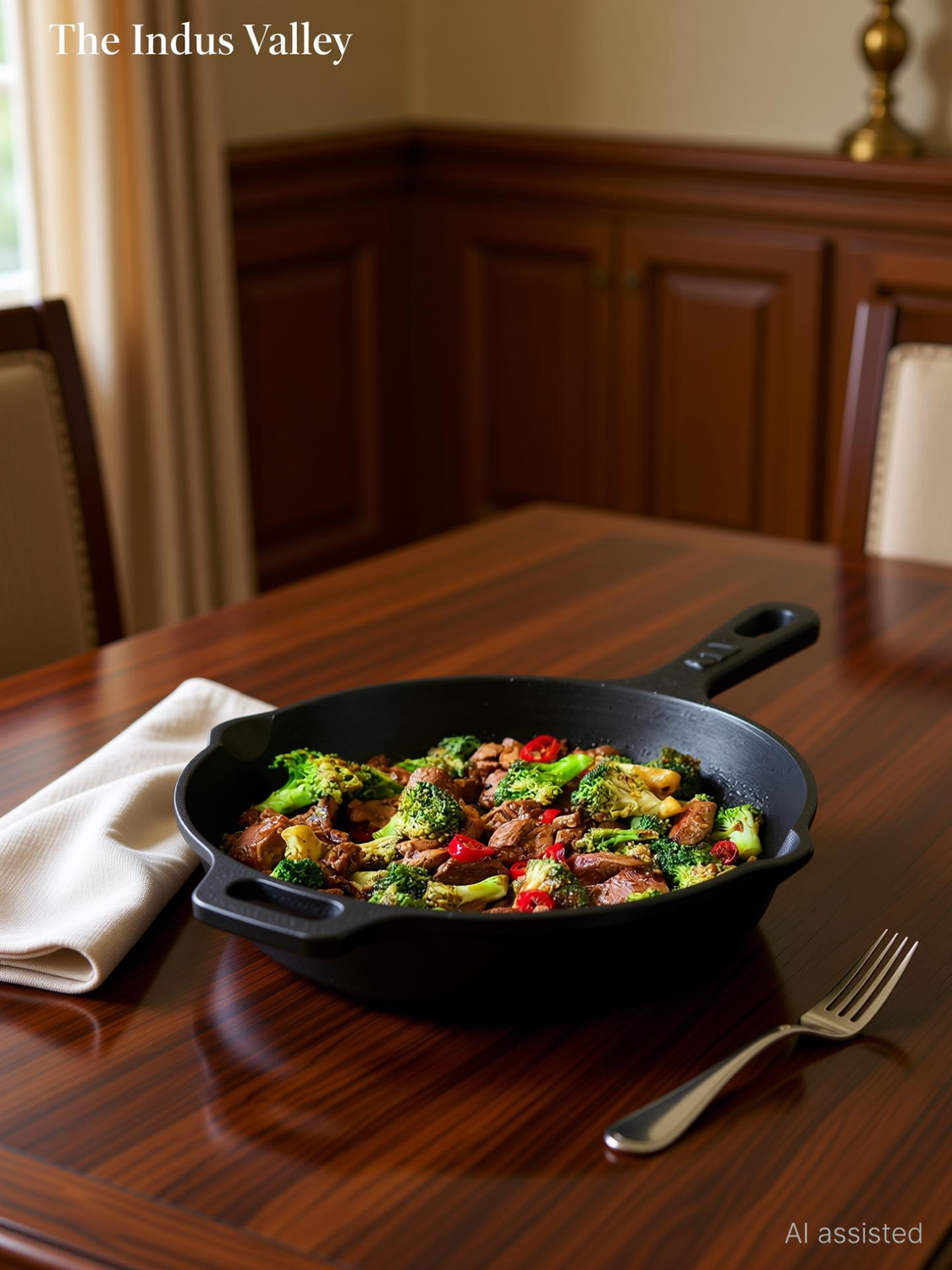 Image of The Indus Valley Pre-Seasoned Super Smooth Cast Iron Skillet - 8 inch Fry Pan 20.3 cm diameter 1.3 L capacity