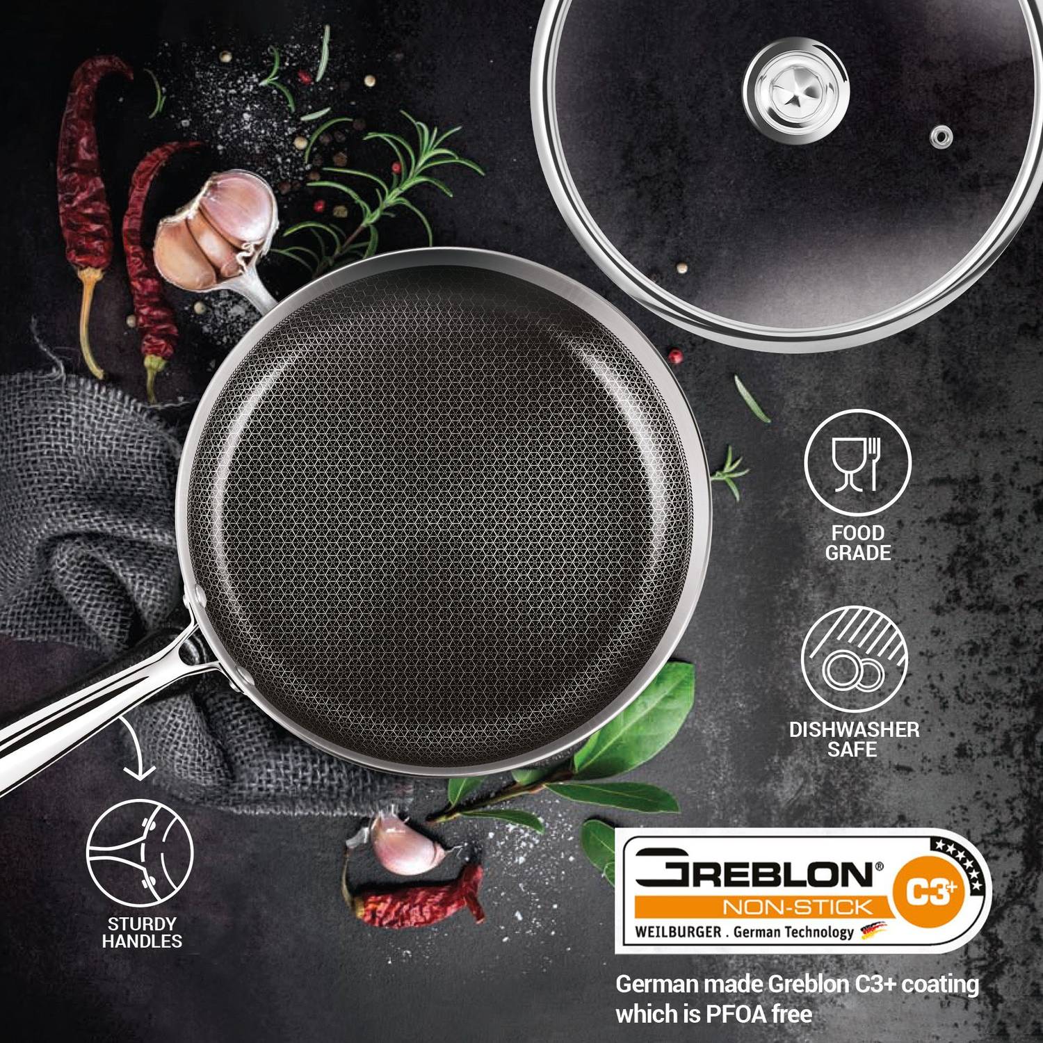 MILTON Procook Triply Hexa Tech Induction Stainless Steel with