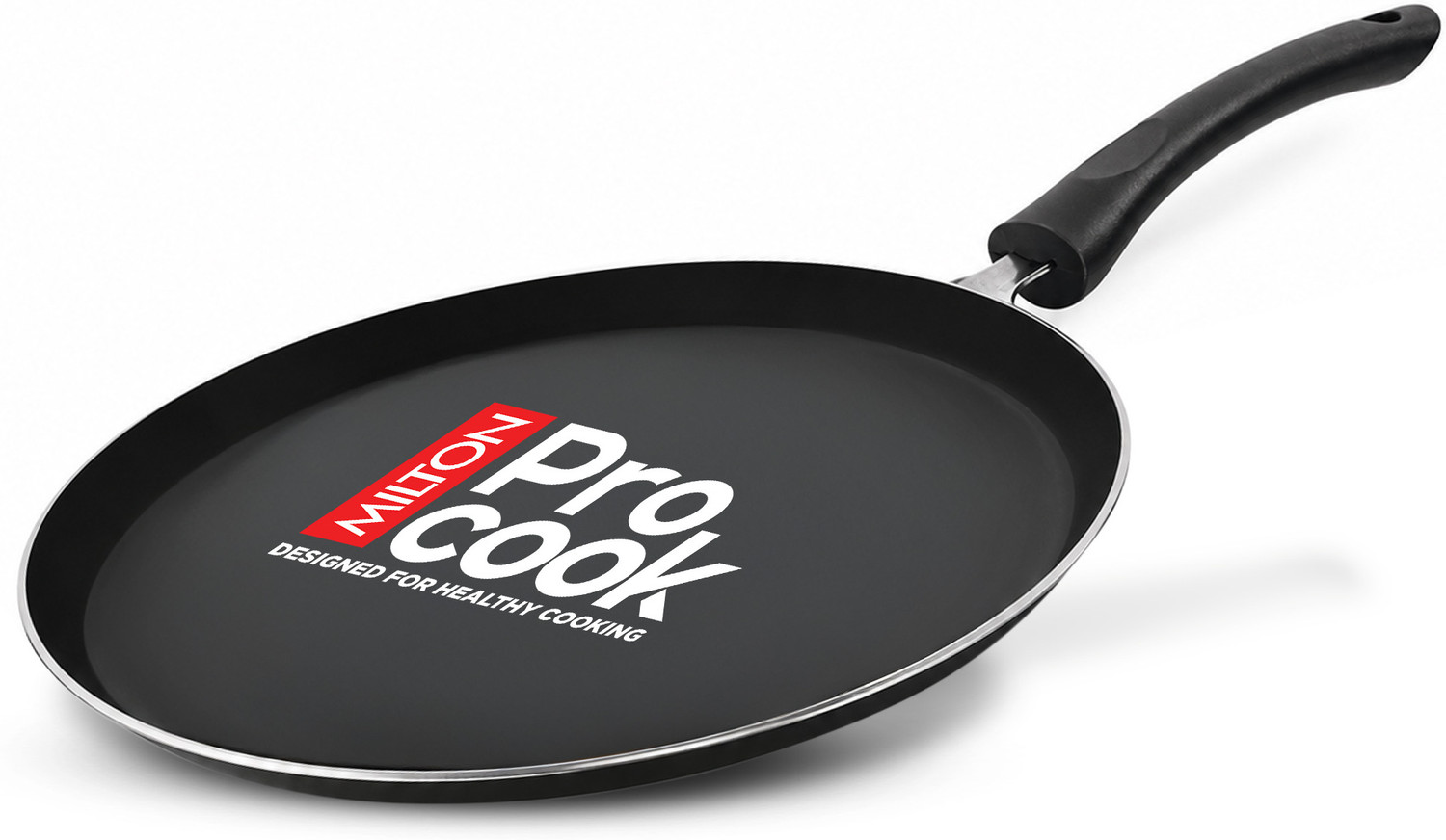 Image of MILTON Pro Cook 28cm Dosa Tawa Non-Stick Greblon C3+ Coating Induction Gas Compatible Tawa 28 cm diameter (Aluminium, Non-stick, Induction Bottom)