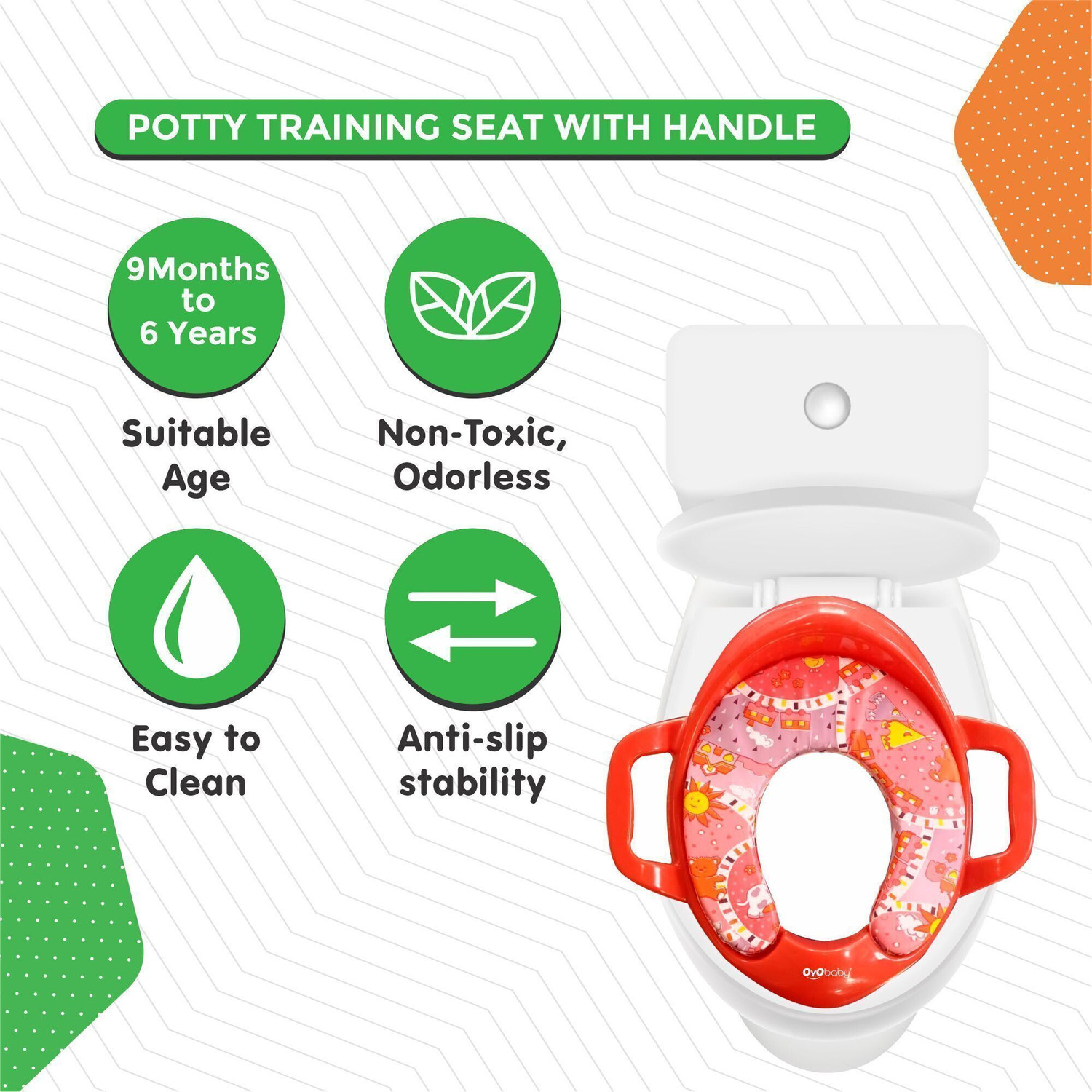 Image of Oyo Baby Cushioned Potty Seat for 6 Months + Kids For Boys and Girls Potty Seat Potty Seat