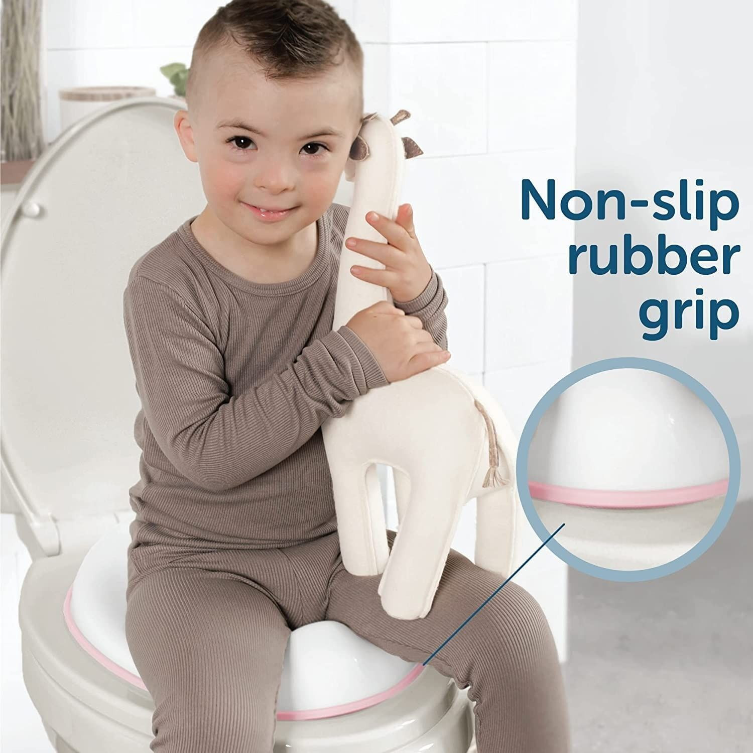 Image of senoprime Child Toilet Trainer with Non-Slip Base - Soft Foam Potty Seat for Toddlers Potty Seat