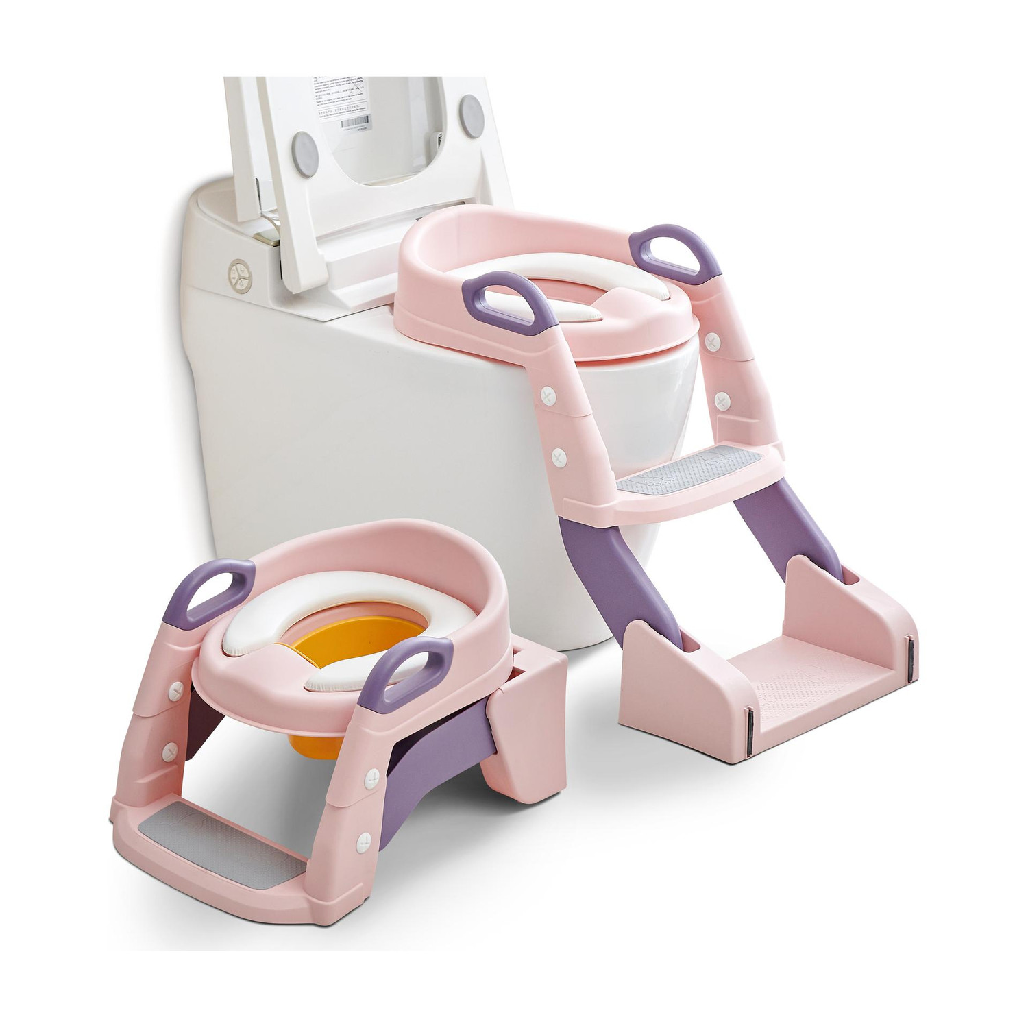 Image of baybee Vega Western Toilet Potty Seat for Kids, Baby Potty Training Seat with Ladder Potty Seat