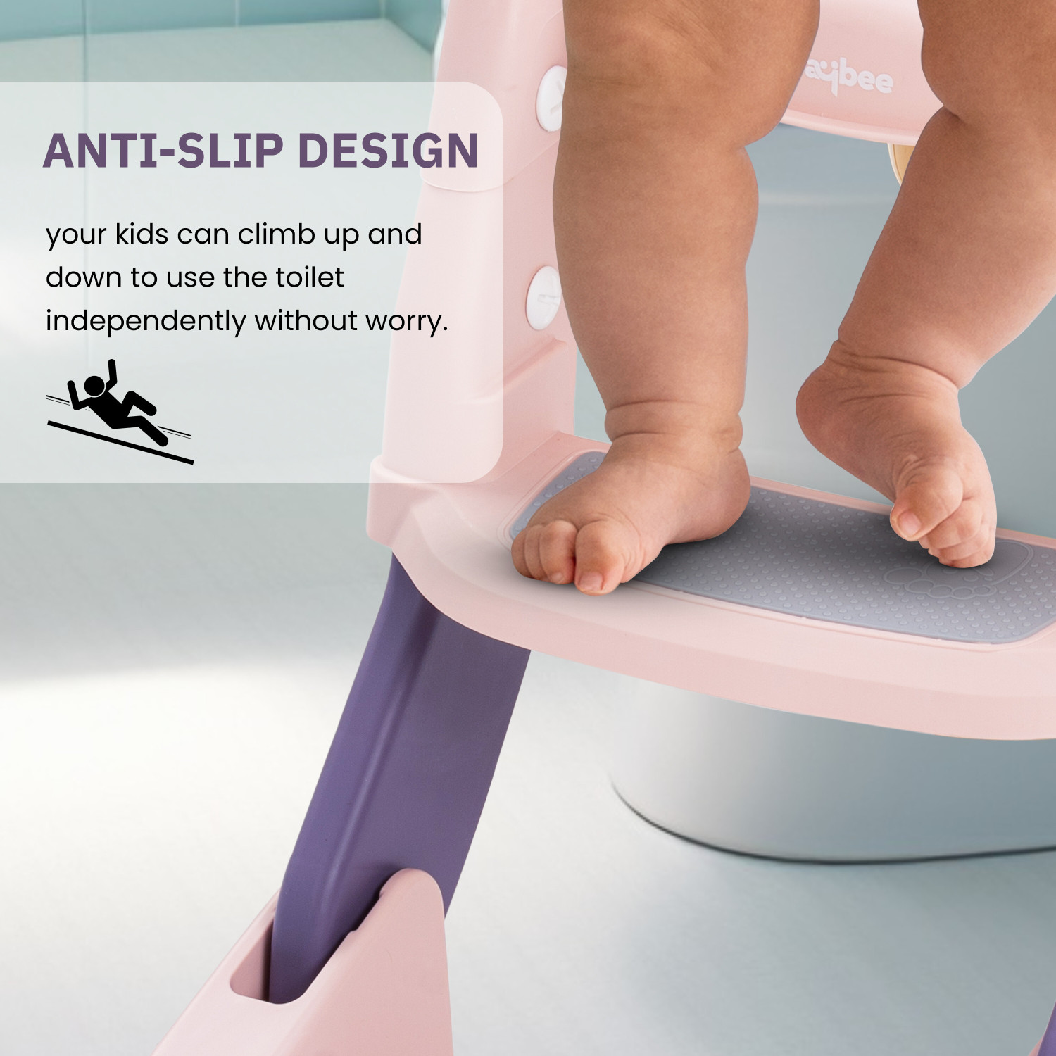 Image of baybee Vega Western Toilet Potty Seat for Kids, Baby Potty Training Seat with Ladder Potty Seat