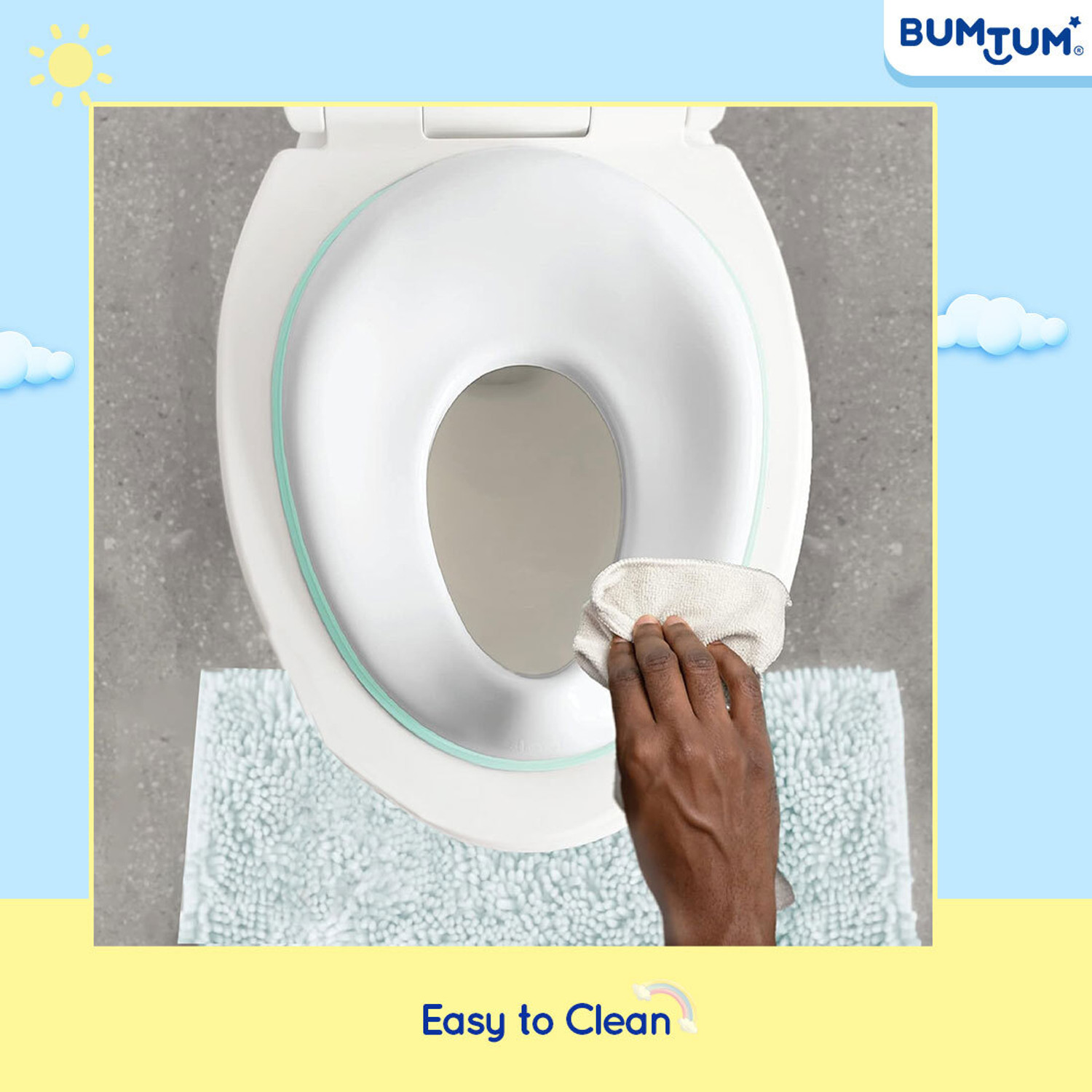 Image of BUMTUM Baby Training Toilet Seat For Boys & Girls, Fits & Oval , Non-Slip Potty Seat