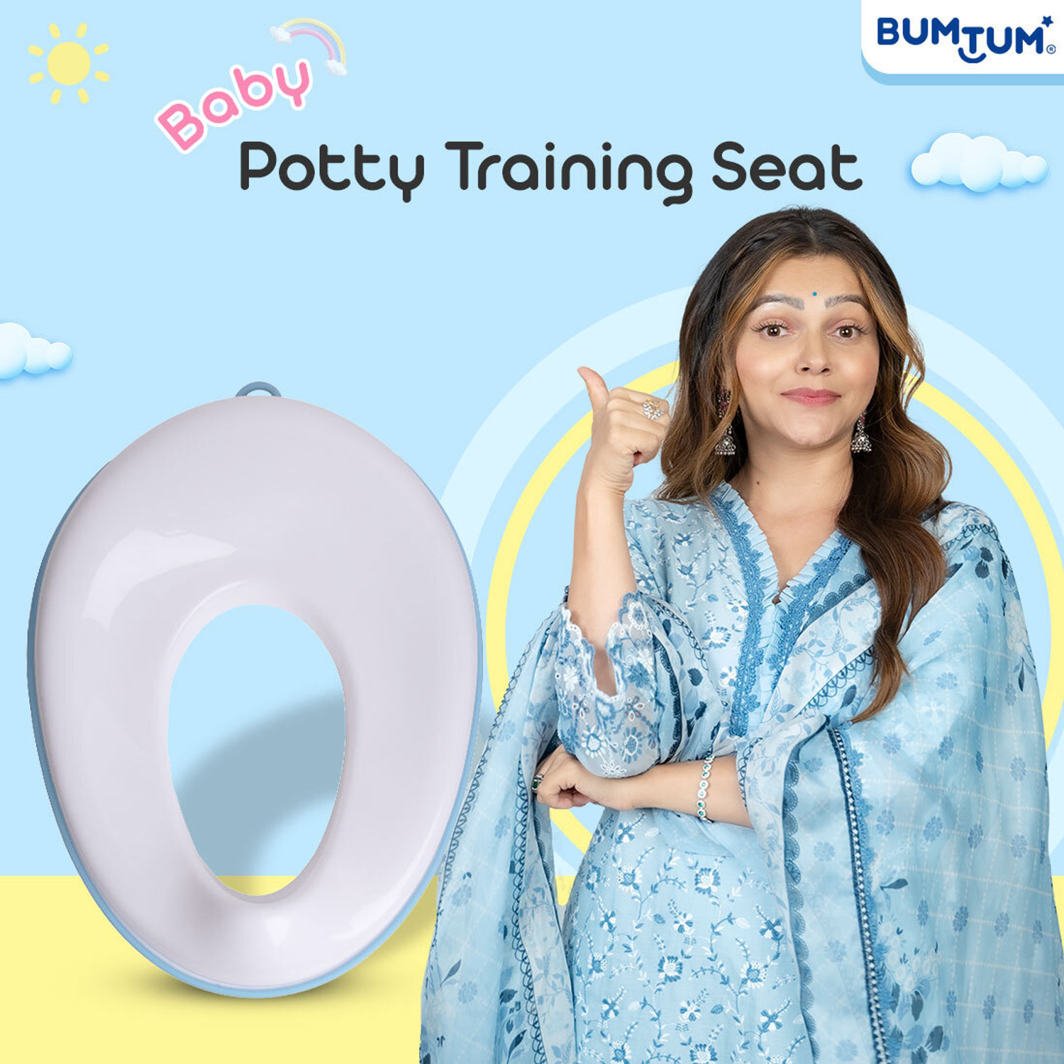 Image of BUMTUM Baby Training Toilet Seat For Boys & Girls, Fits & Oval , Non-Slip Potty Seat