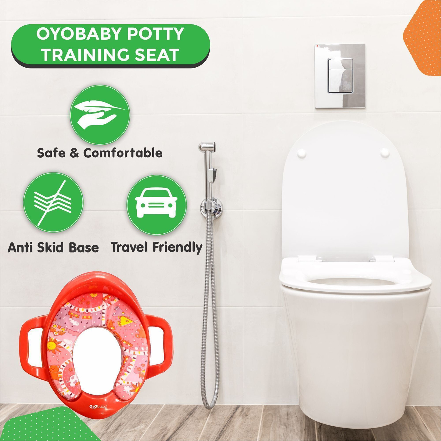 Image of Oyo Baby Cushioned Potty Seat for 6 Months + Kids For Boys and Girls Potty Seat Potty Seat