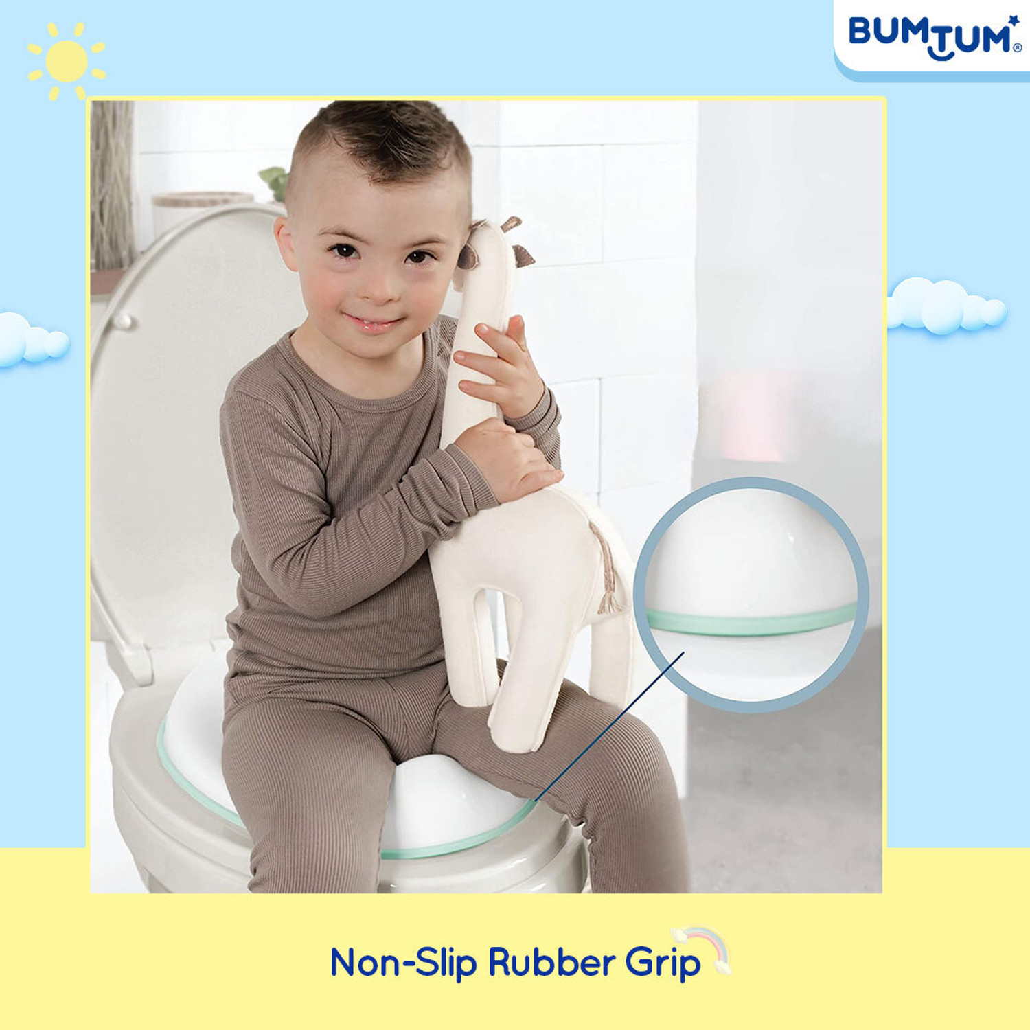 Image of BUMTUM Baby Training Toilet Seat For Boys & Girls, Fits & Oval , Non-Slip Potty Seat