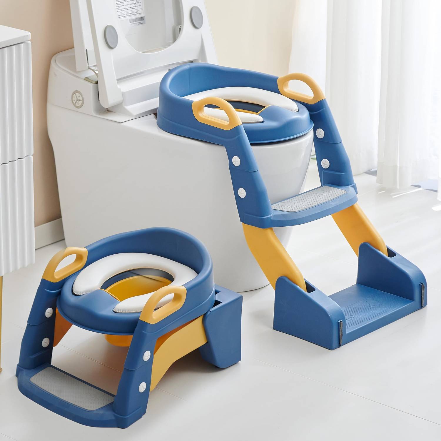 baybee Western Toilet Potty Seat for Kids Baby Potty Training Seat Chair with Ladder Potty Seat