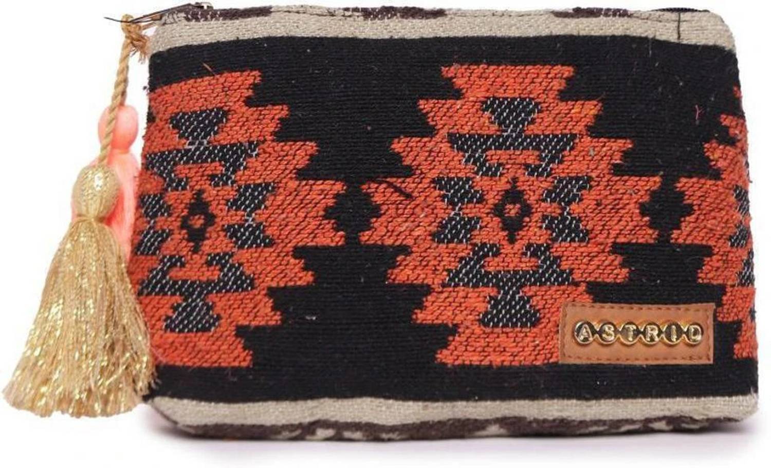 ASTRID Cotton Travel / Makeup Pouch With Tassels Pouch