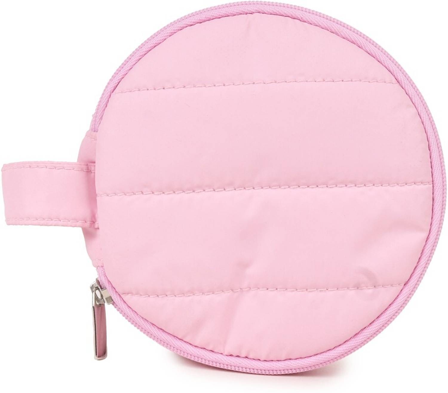 ASTRID Pink Round Pouch With Tassels And Zipper Closure Coin Purse