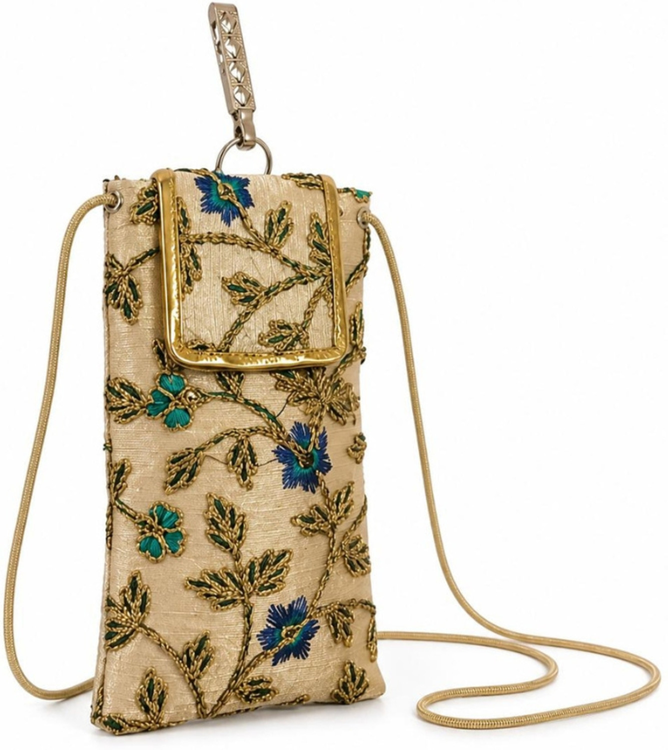 Image of MITHILA Ethnic Embroidered Mobile Sling Bag /Pouch with Waist clip Mobile Pouch