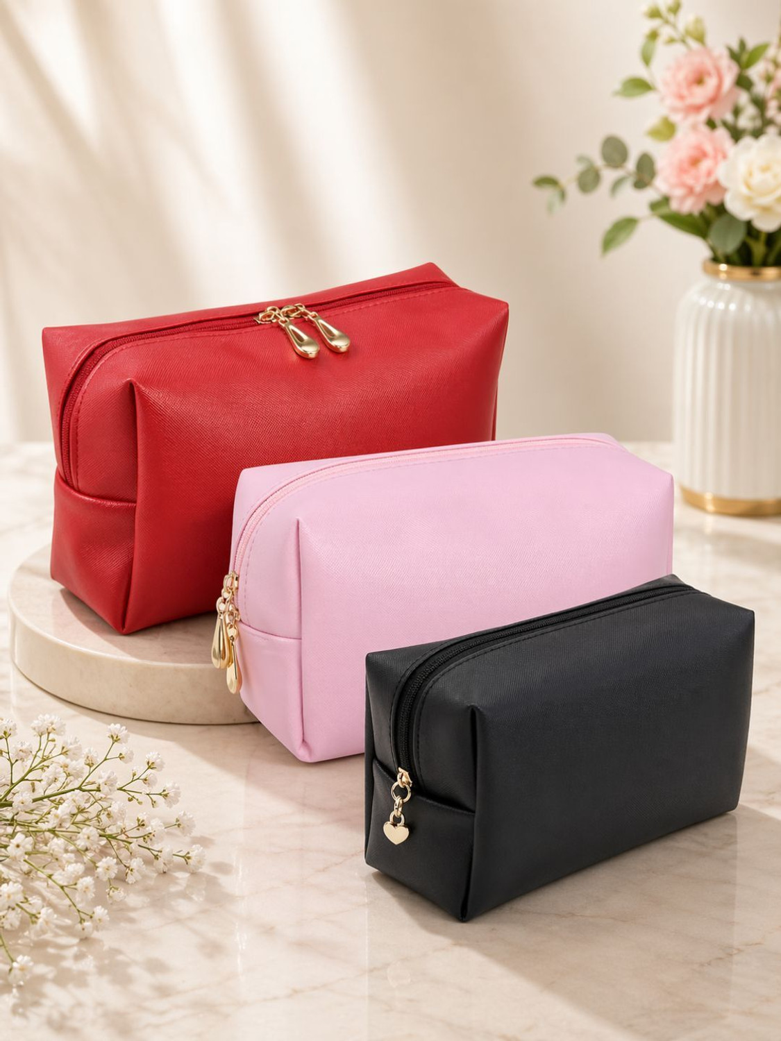 Image of Ajabh Pack Od 3 Premium Travel-Friendly Cosmetic & Makeup Storage Pouch Cosmetic Bag