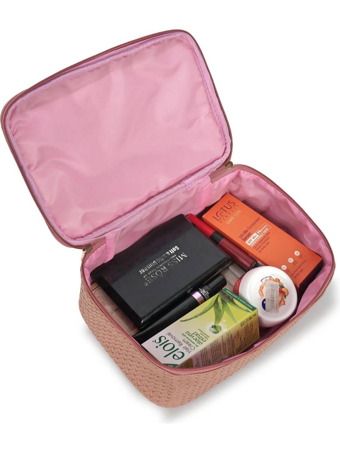 Blissful beauty Women Yellow Cosmetic Bag Cosmetic Bag