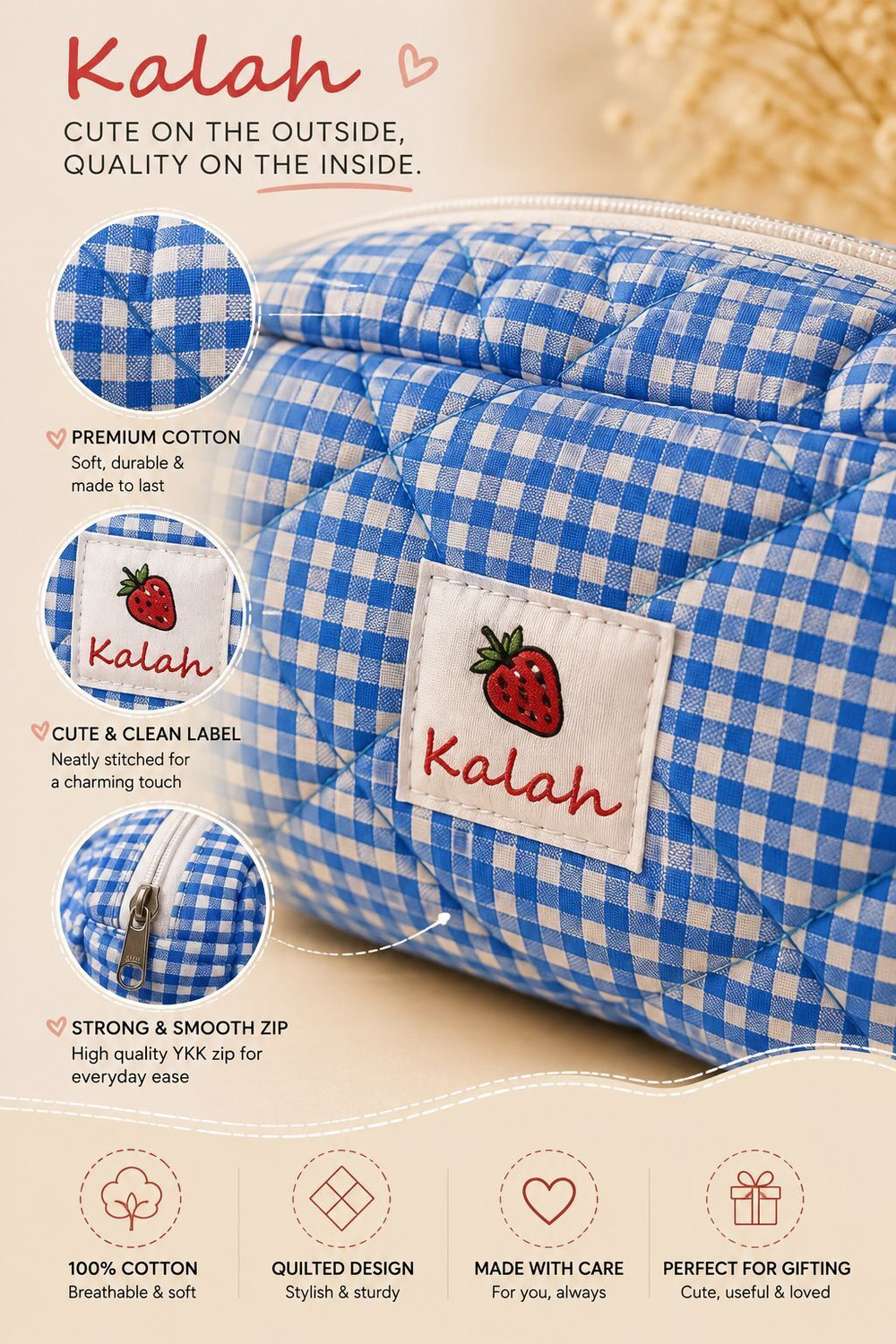 Image of Kalah Enterprises makeup pouch for women Pouch