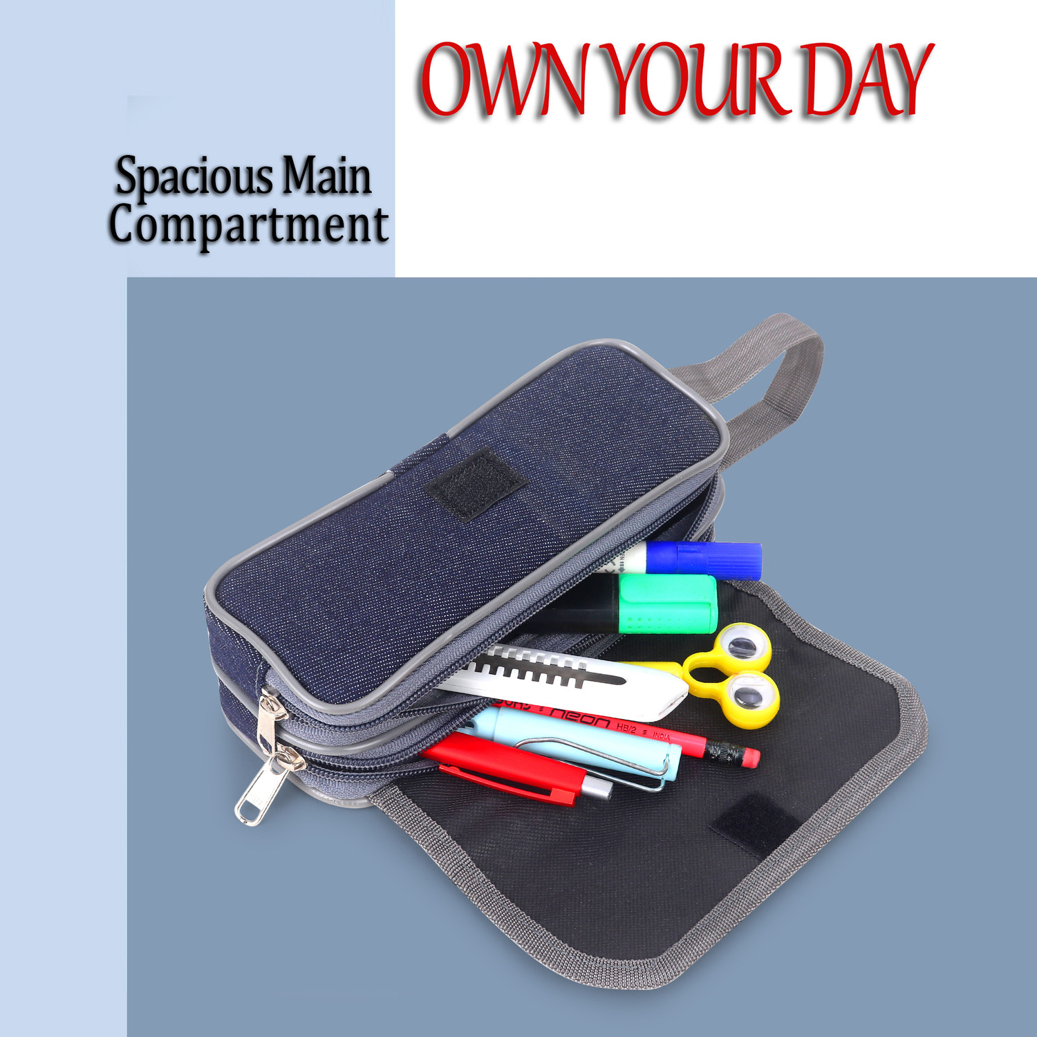 Image of BATUTA HUB Pouch For School And Office Use Simple Stationery Pen Pencil Case Pouch