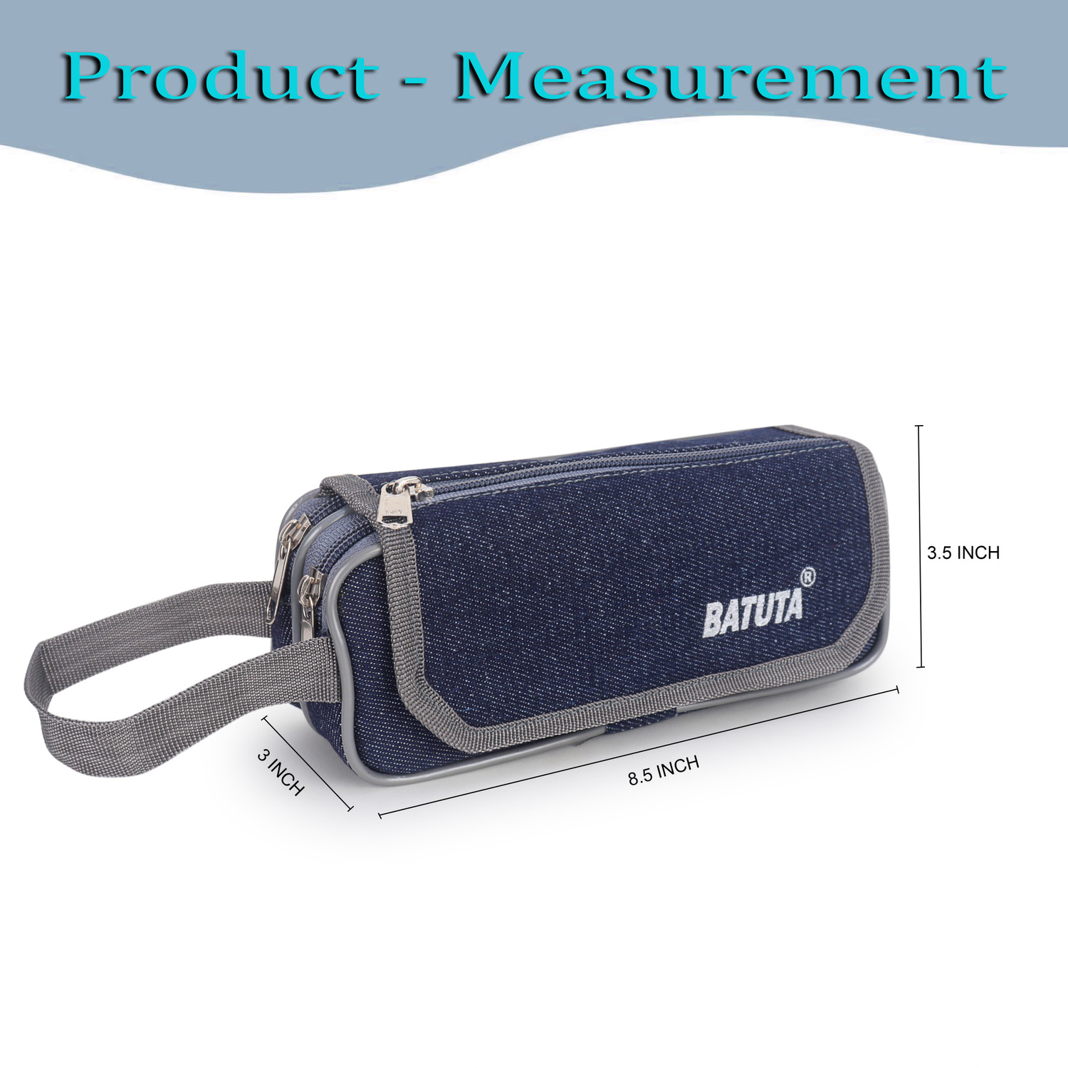 Image of BATUTA HUB Pouch For School And Office Use Simple Stationery Pen Pencil Case Pouch
