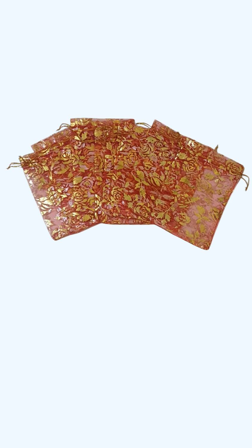Aahana Enterprises Net Pouch Dry Fruits Organza Shagun Potli, Wedding Party pack of 10 pouch Pouch