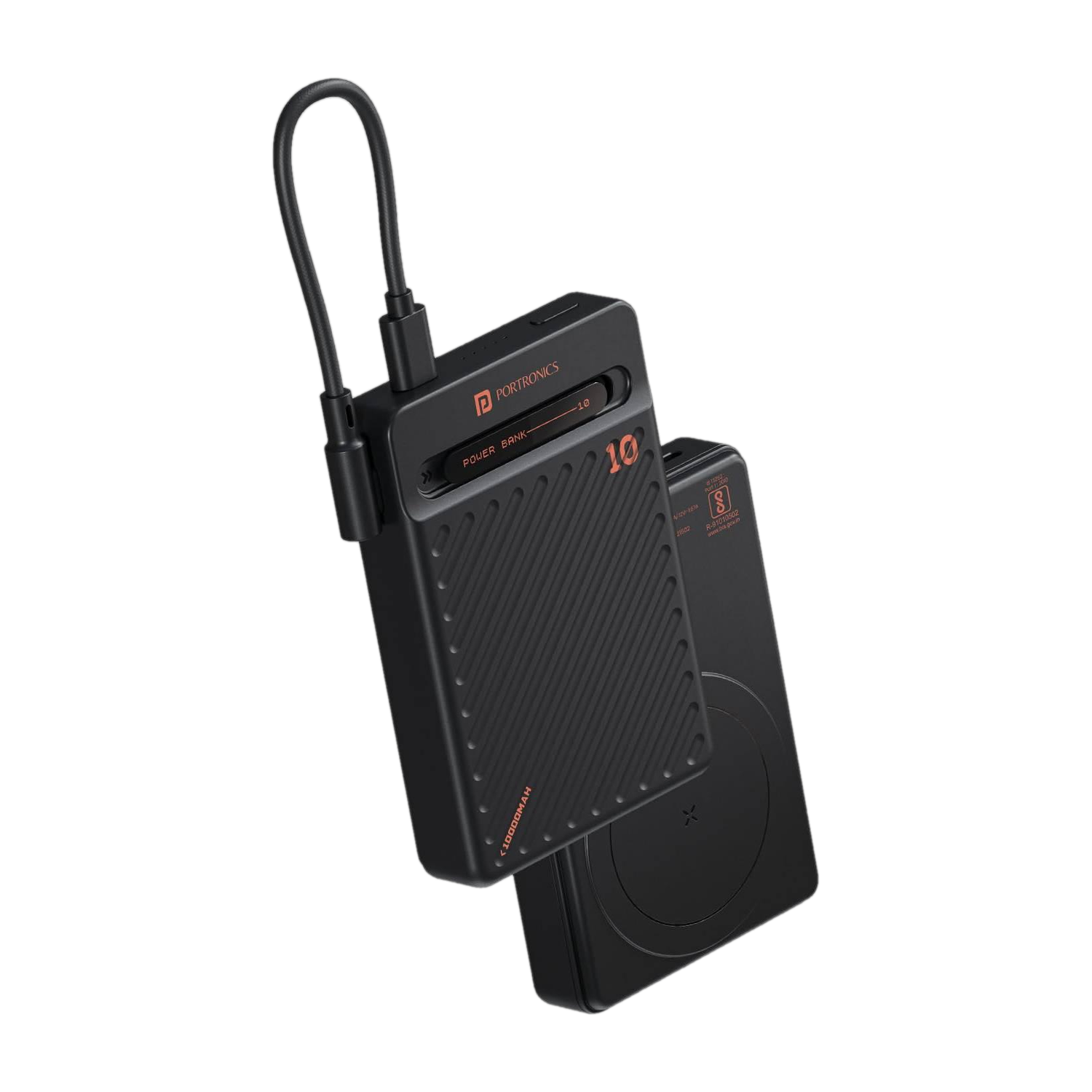 Portronics 10000 mAh 20 W Wired & Wireless With MagSafe Slim Pocket Size Power Bank