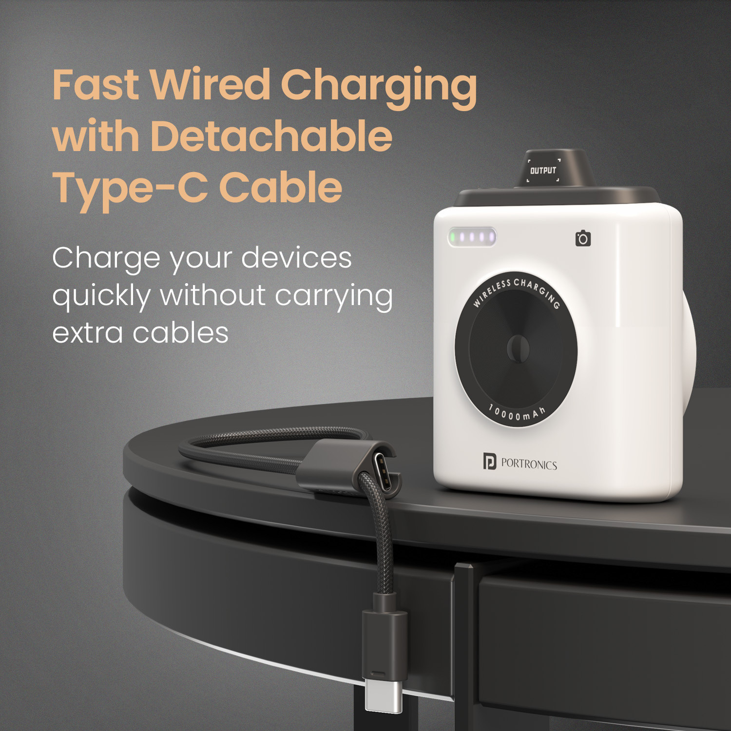 Image of Portronics 10000 mAh 20 W Compact Pocket Size Power Bank