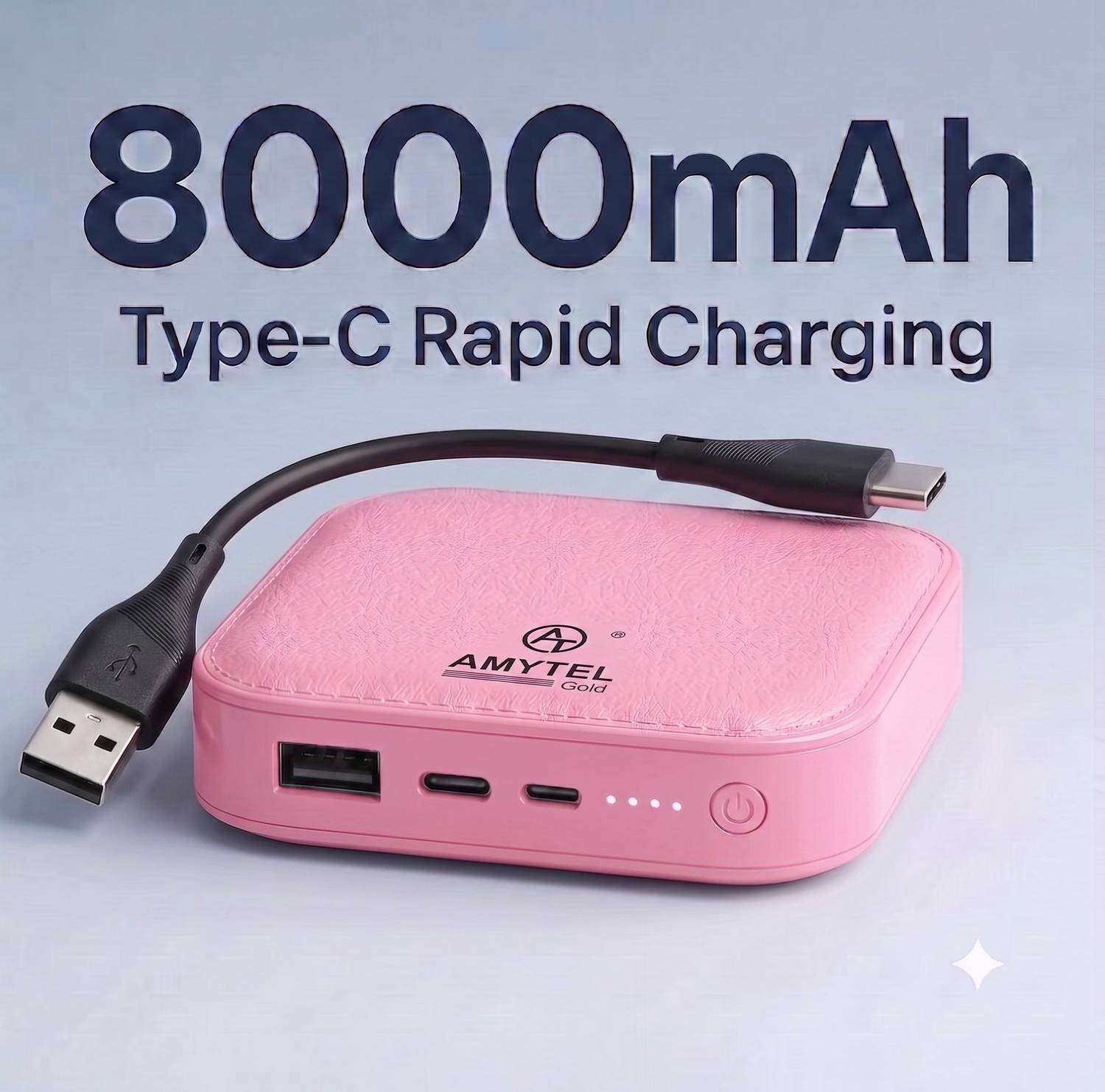 AMYTEL 8 mAh 8 W Mini Pocket Size Power Bank