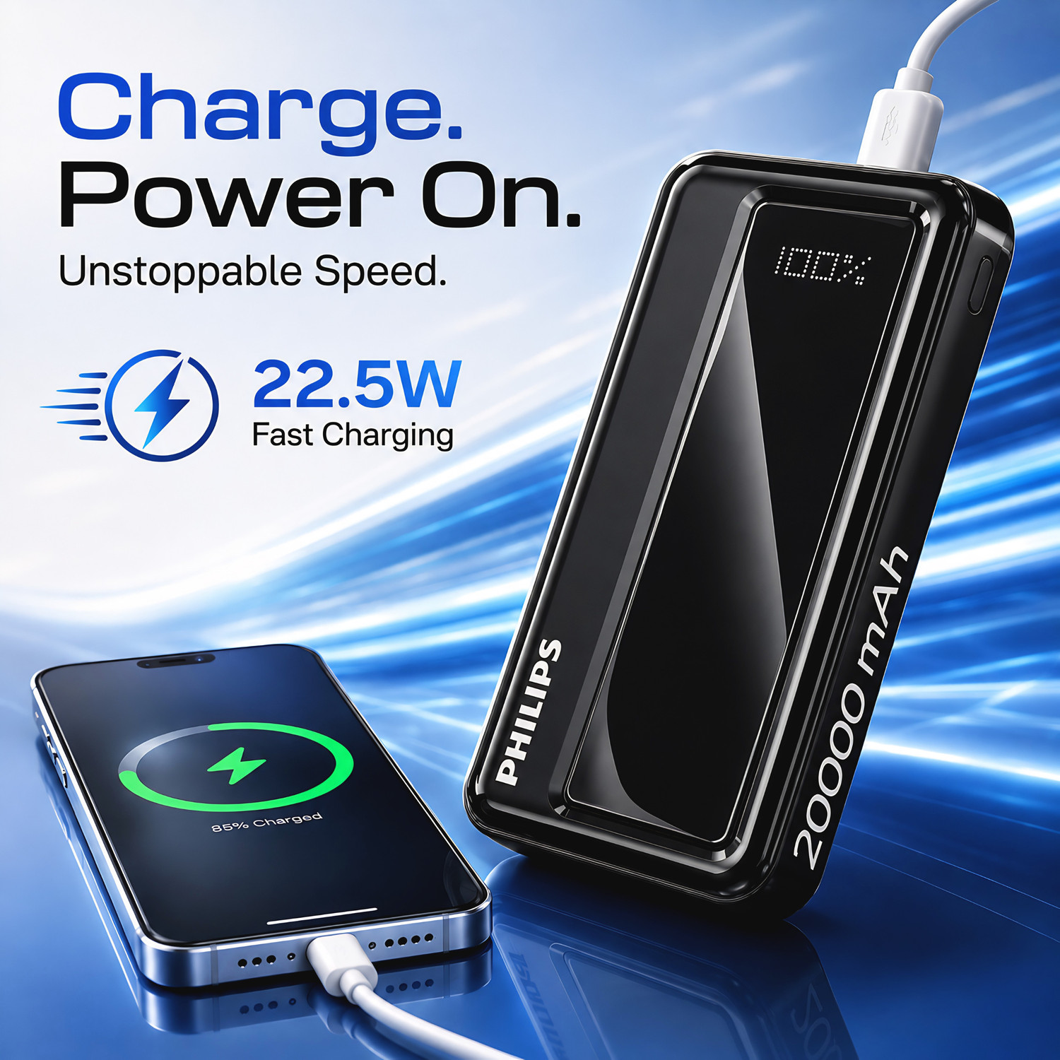Image of PHILIPS 20000 mAh 22.5 W Power Bank