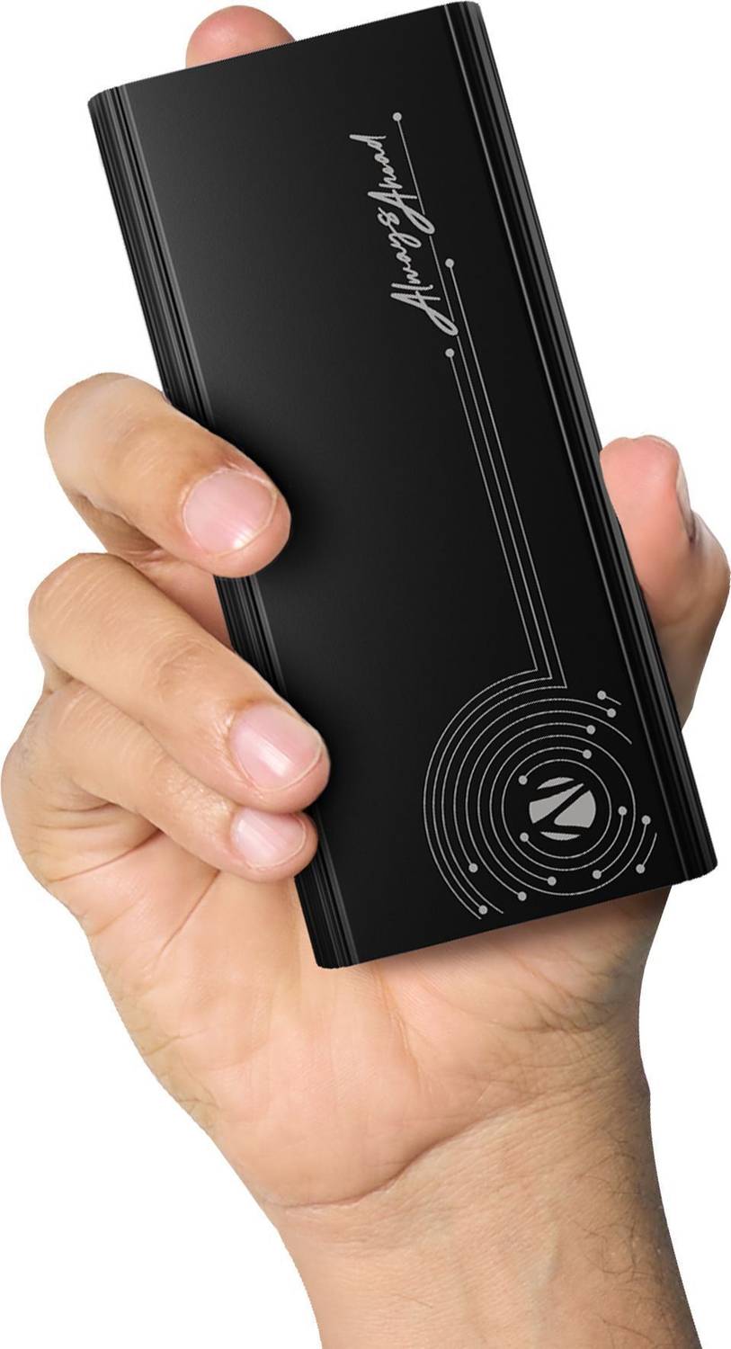 ZEBRONICS 10000 mAh 22.5W Slim Power Bank Black - Image 1