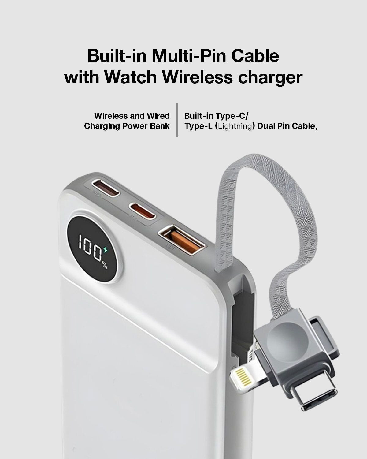 Image of RAEGR 10000 mAh 15 W Wireless With MagSafe Compact Pocket Size Power Bank