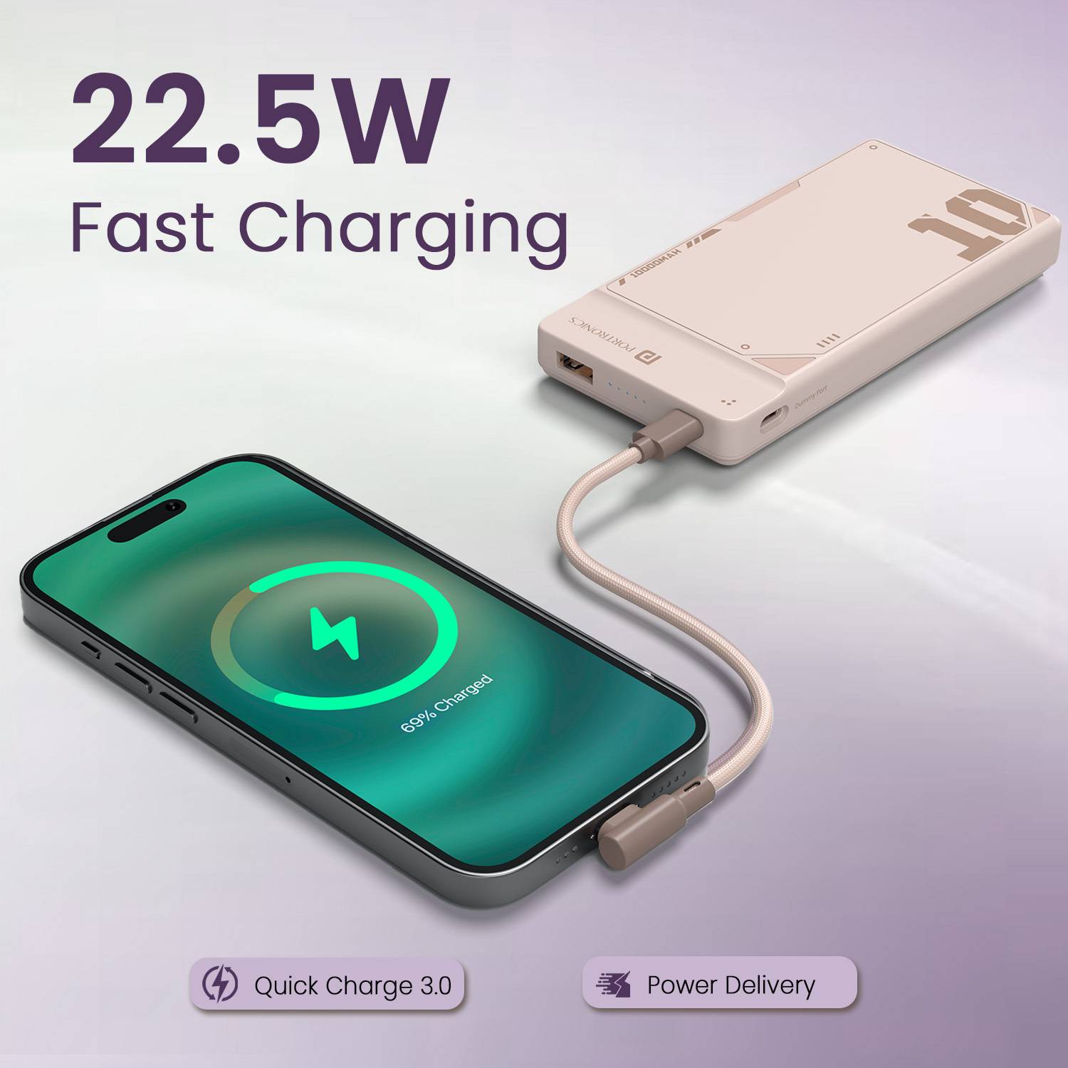 Portronics 10000 mAh 22.5W Compact Power Bank - Image 3