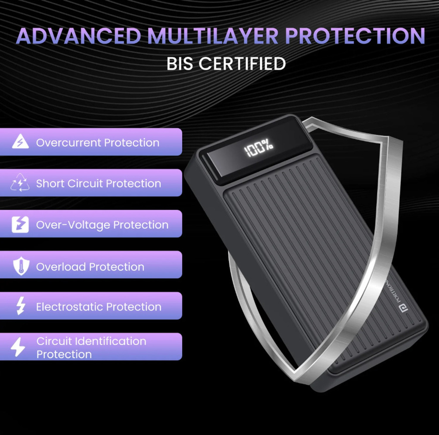 Image of Portronics 20000 mAh 22.5 W Compact Pocket Size Power Bank