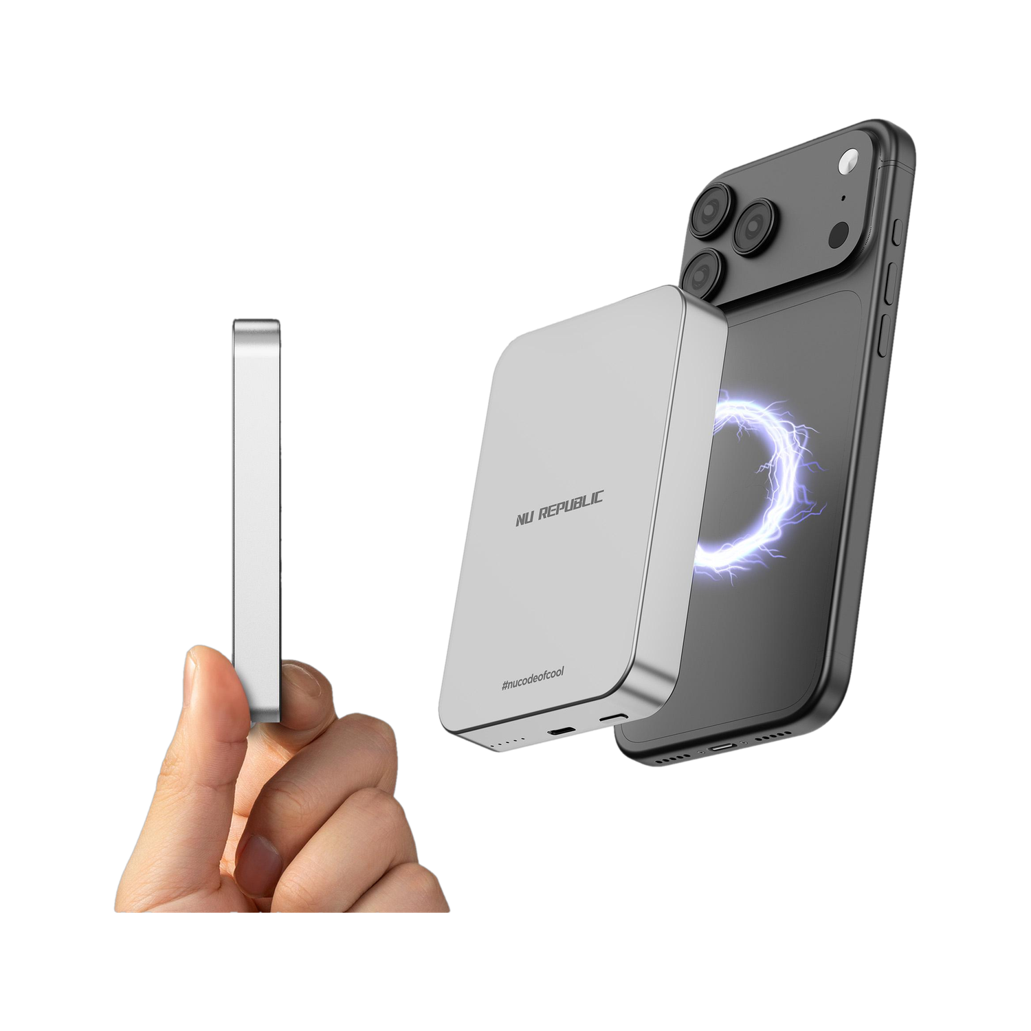 Image of Nu Republic 10000 mAh 22.5 W Wired & Wireless With MagSafe Compact Pocket Size Power Bank