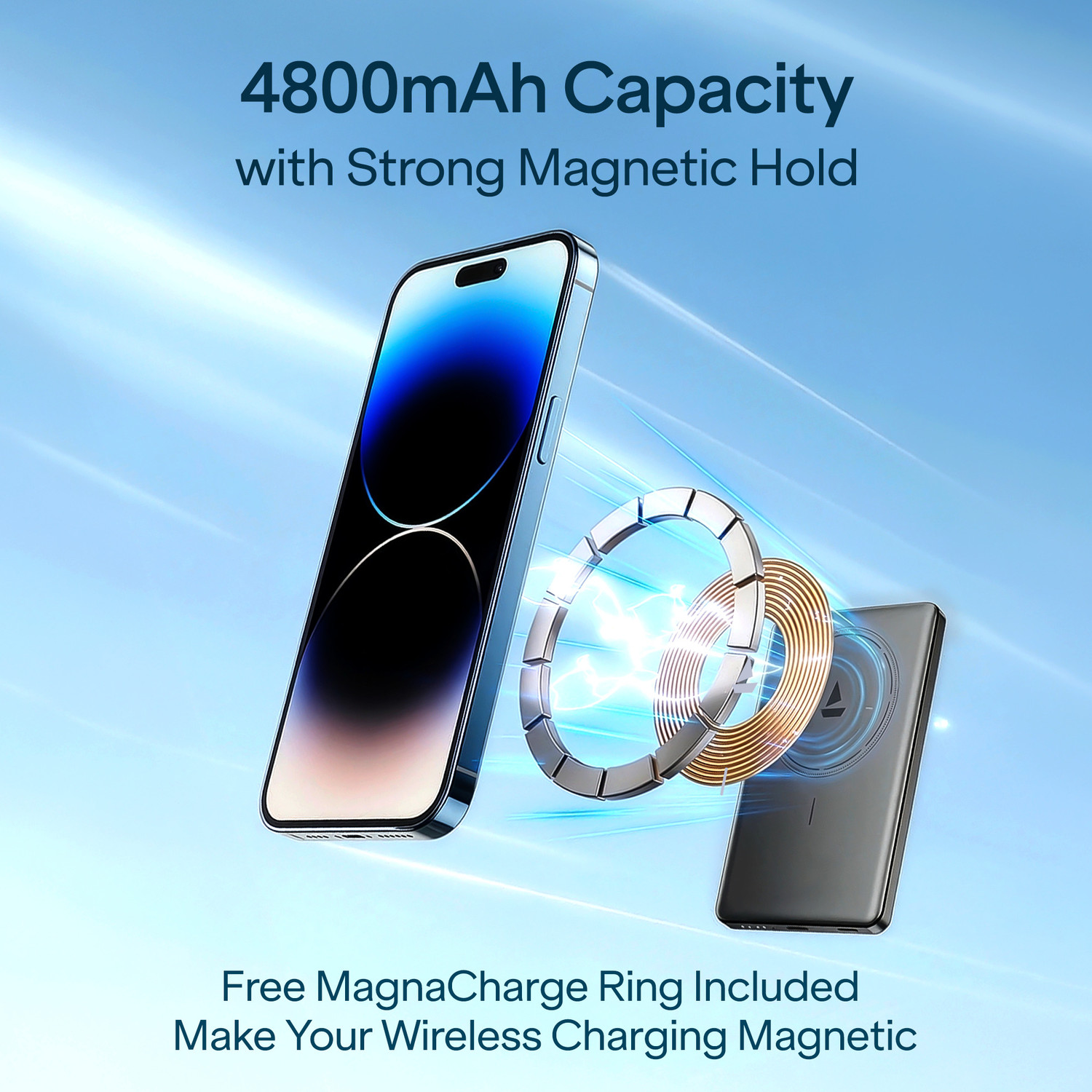 Image of boAt 4800 mAh With MagSafe Pocket Size Power Bank