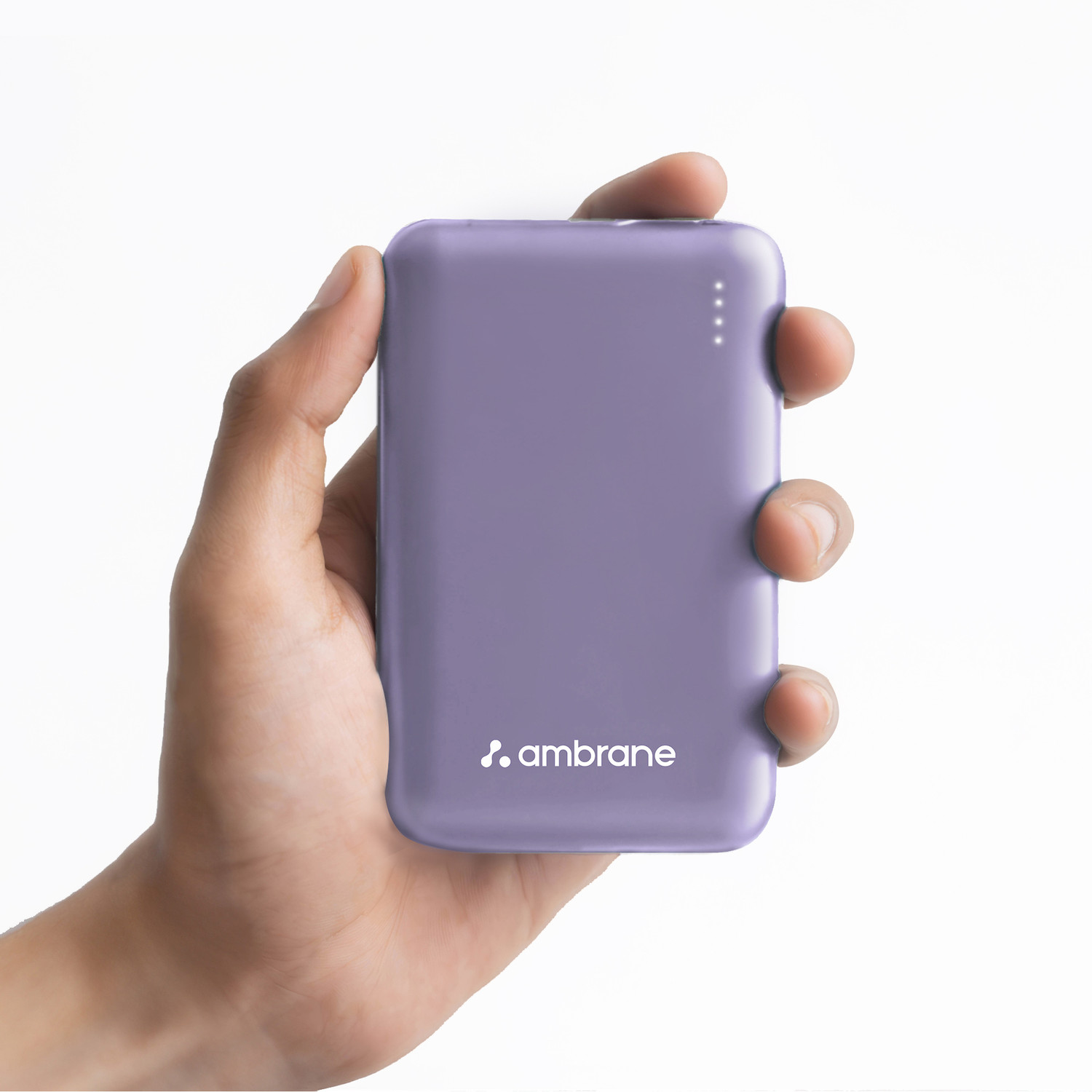 Image of Ambrane 10000 mAh 22.5 W Mini Pocket Size Power Bank (Purple, Lithium Polymer, Power Delivery 3.0, Quick Charge 3.0 for Mobile)