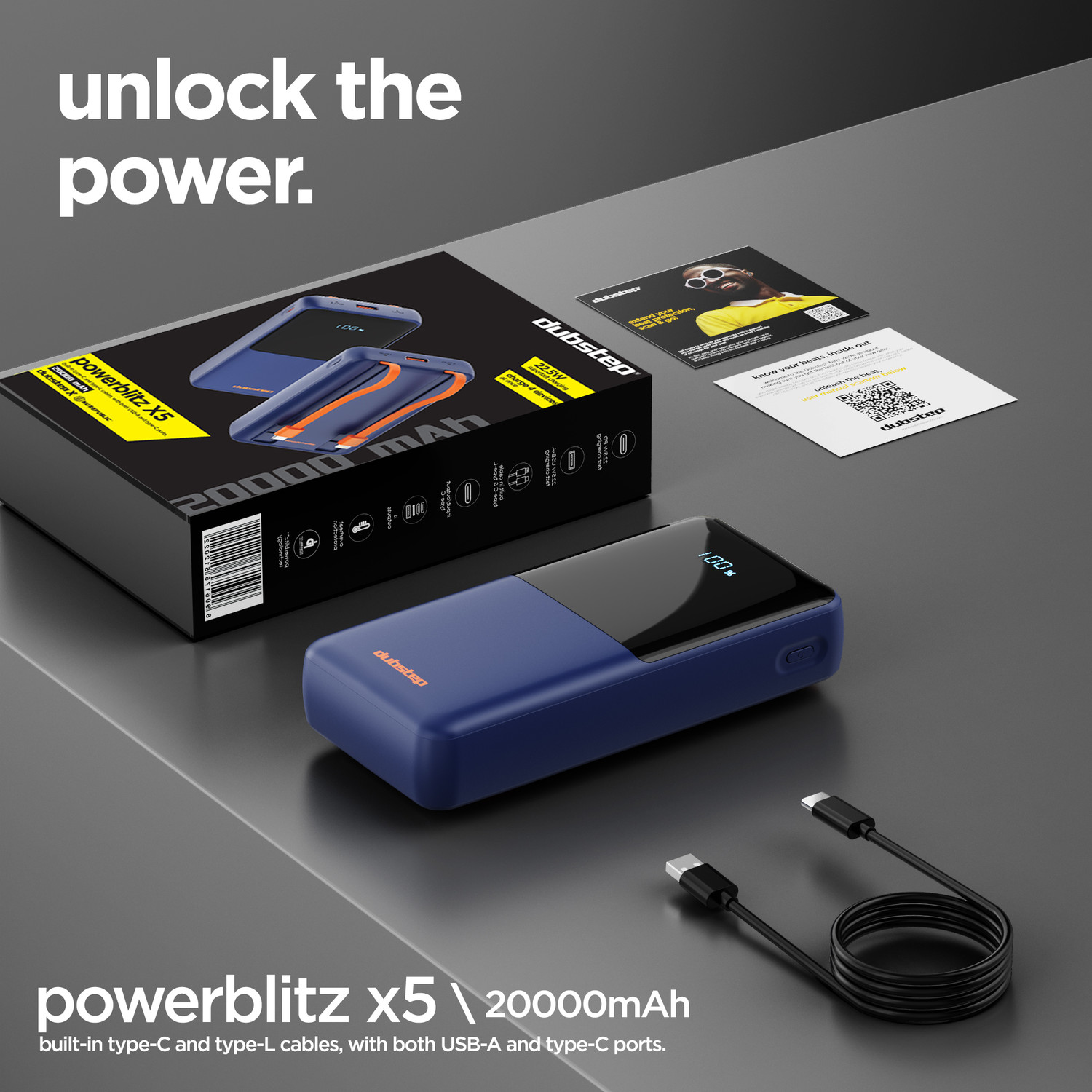 Image of Dubstep 20000 mAh 22.5 W Compact Power Bank