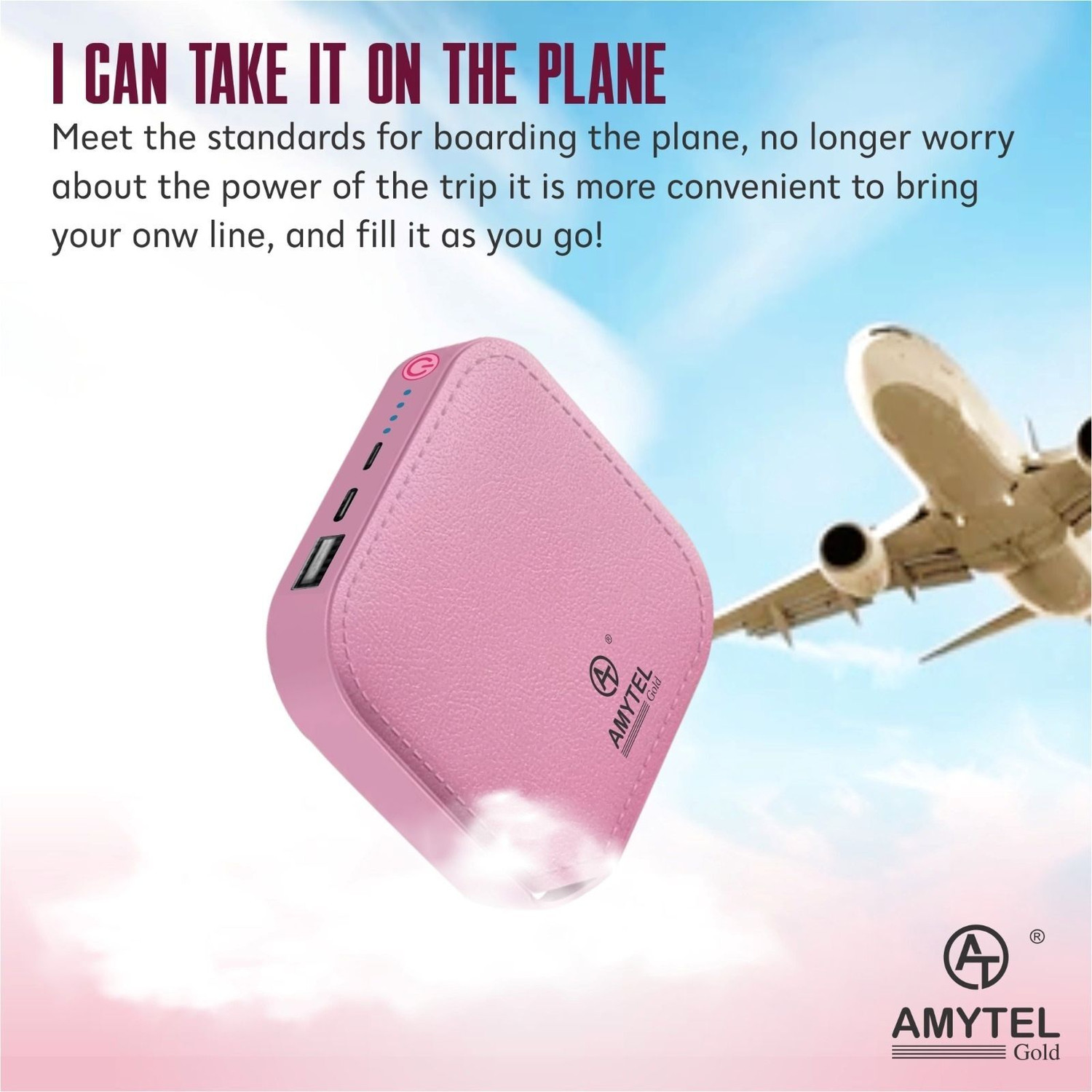 Image of AMYTEL 7050 mAh 5 W Mini Pocket Size Power Bank