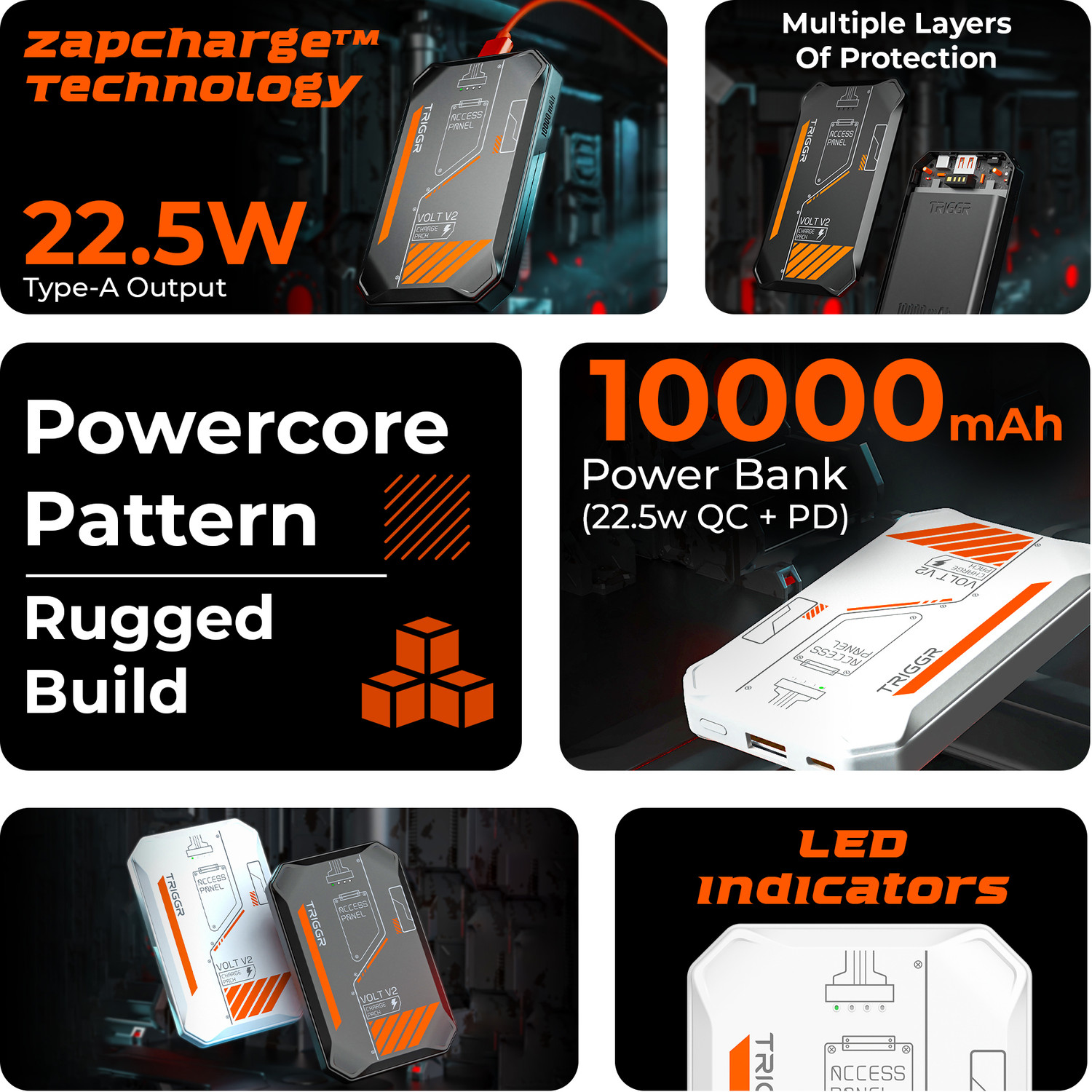 Image of TRIGGR 10000 mAh 22.5 W Power Bank