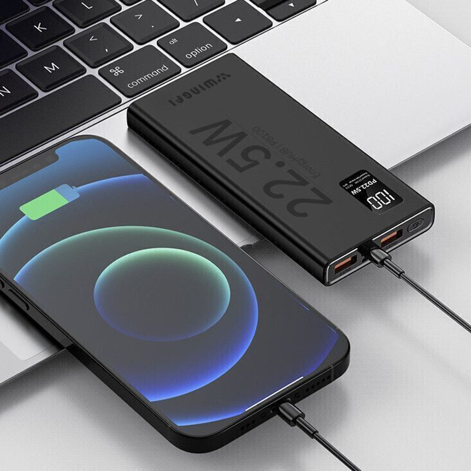 Image of Saibaba Insulators 10000 mAh 22.5 W Slim Pocket Size Power Bank