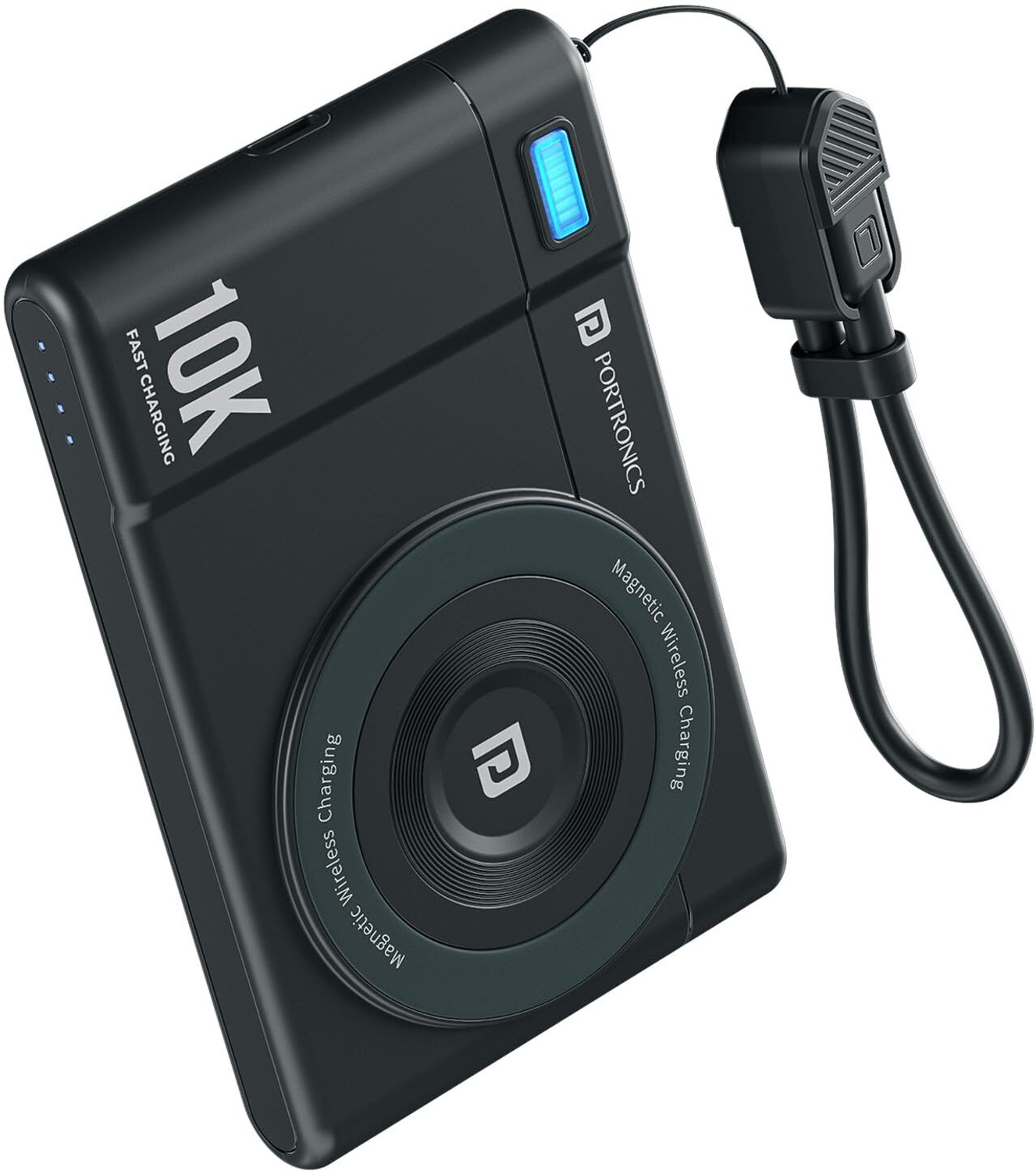 Image of Portronics 10000 mAh 22.5 W Wireless Compact Pocket Size Power Bank