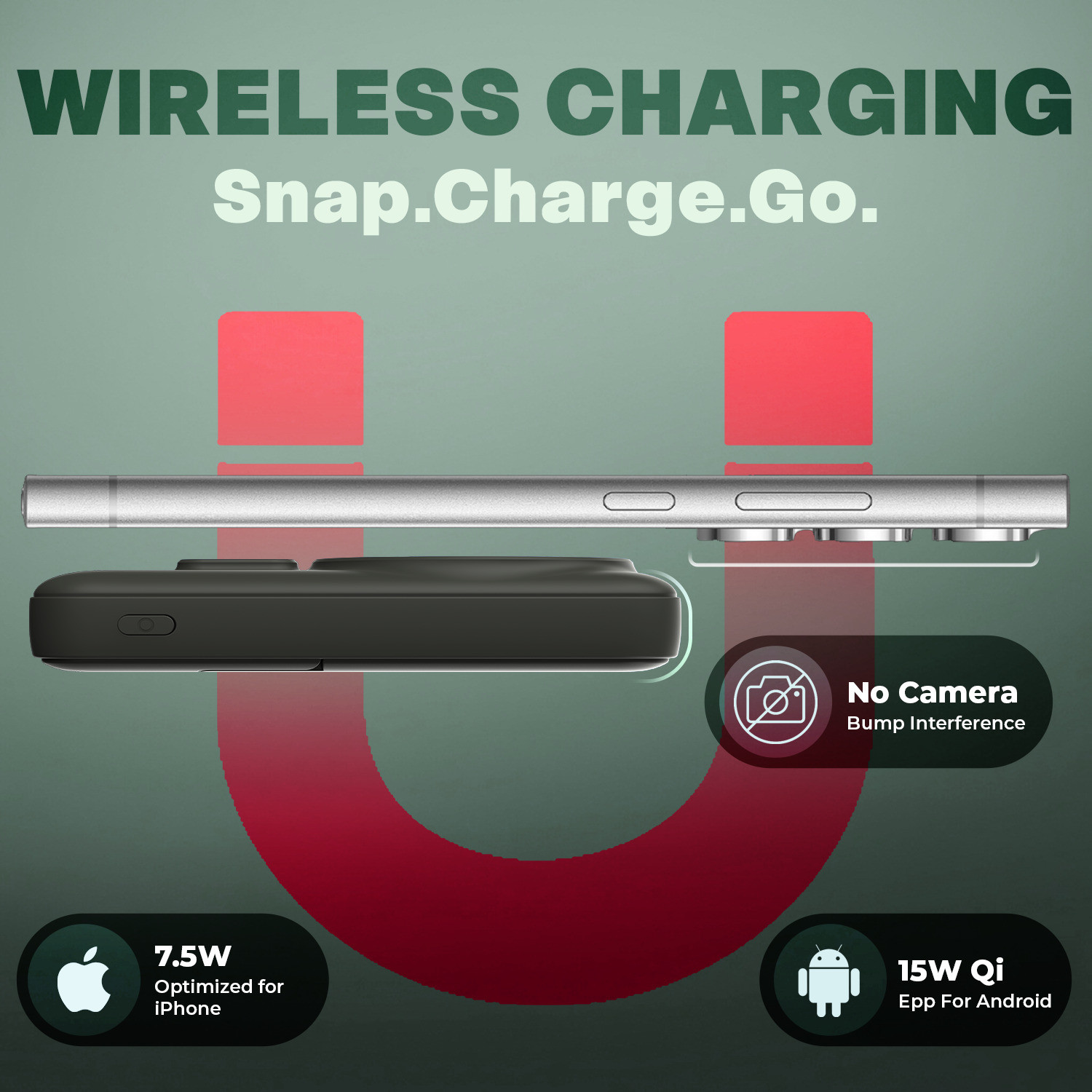 Image of AMKETTE 10000 mAh 22.5 W Wired & Wireless With MagSafe Compact Pocket Size Power Bank