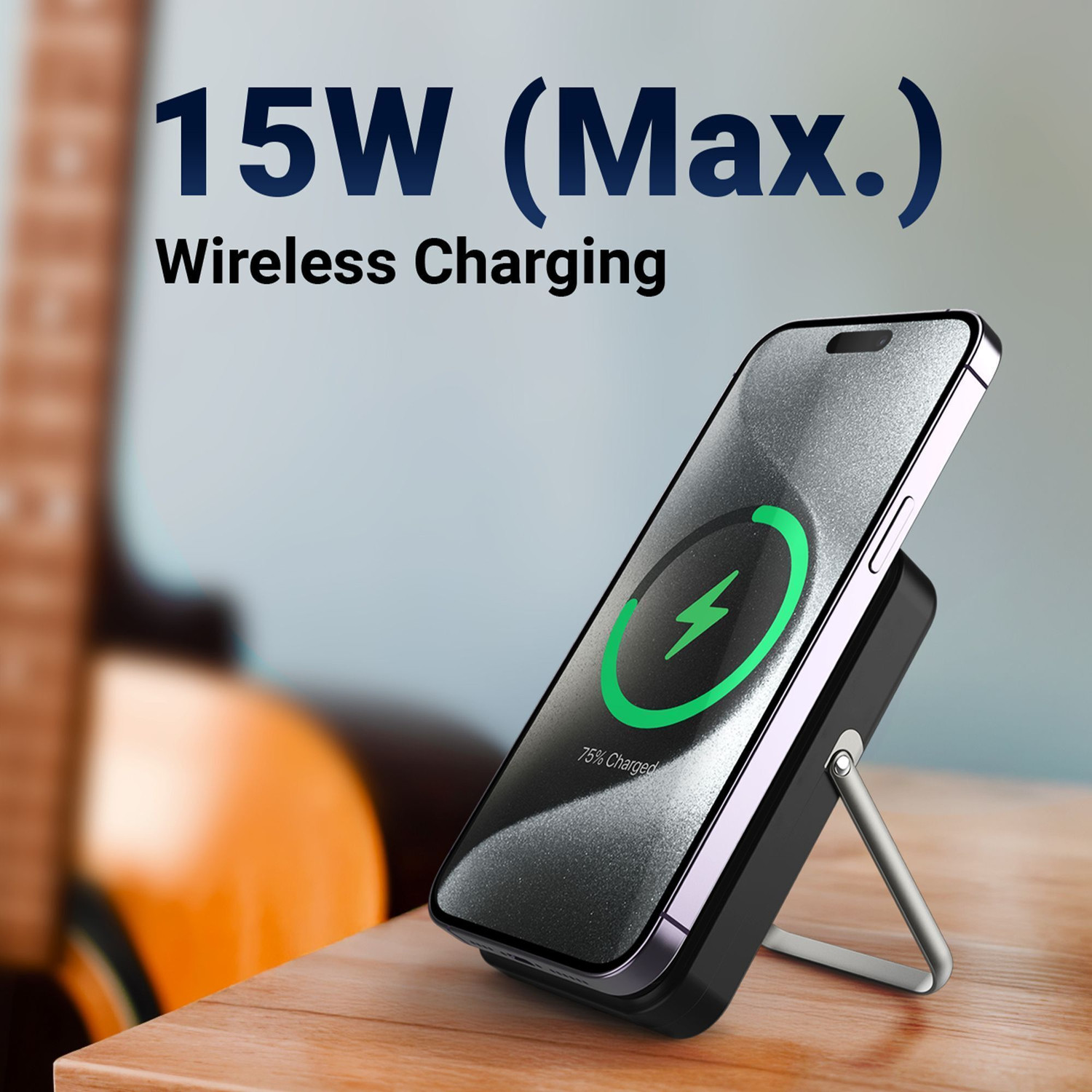 Image of ZEBRONICS 10000 mAh 22.5 W Wired & Wireless With MagSafe Power Bank