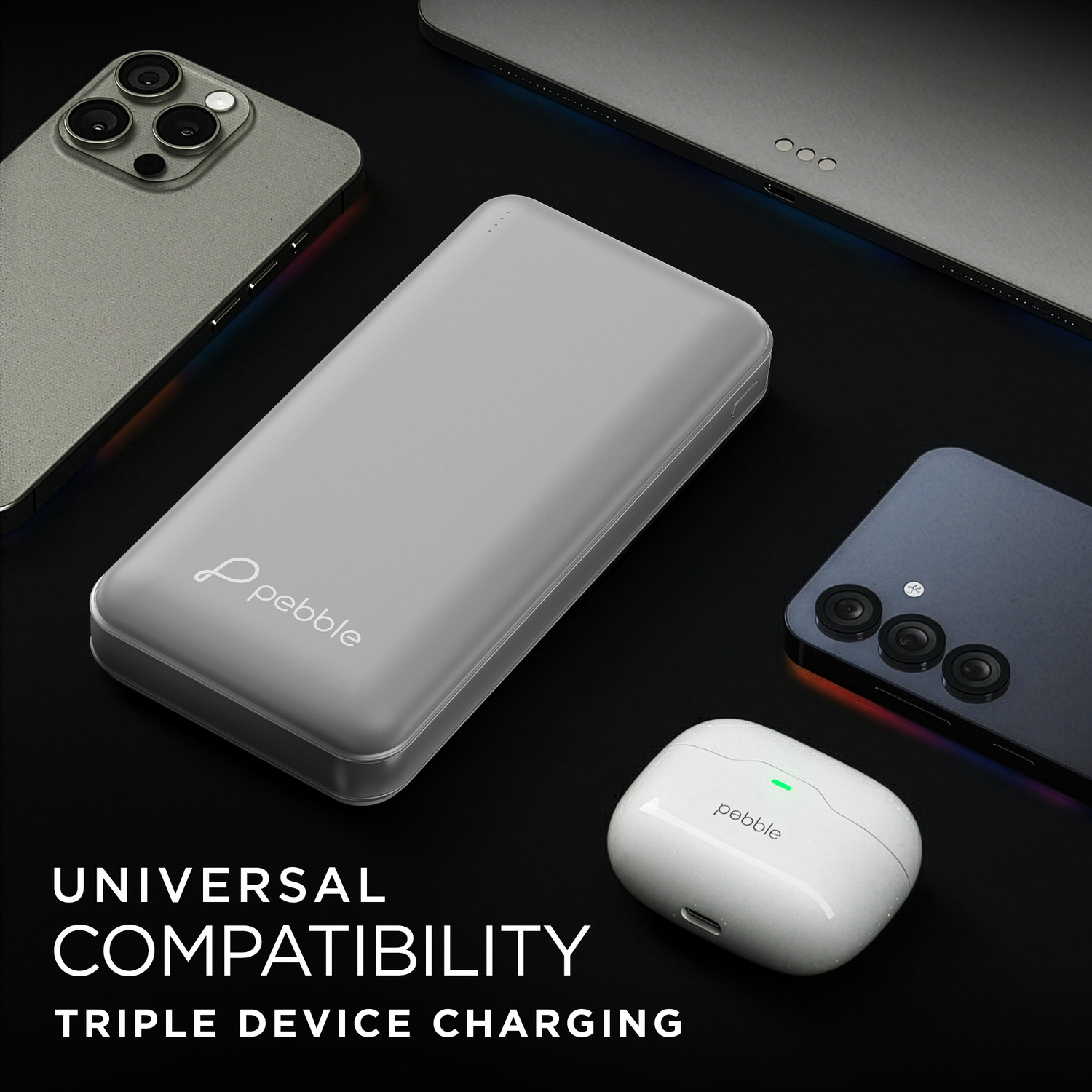 Image of Pebble 30000 mAh Compact Pocket Size Power Bank