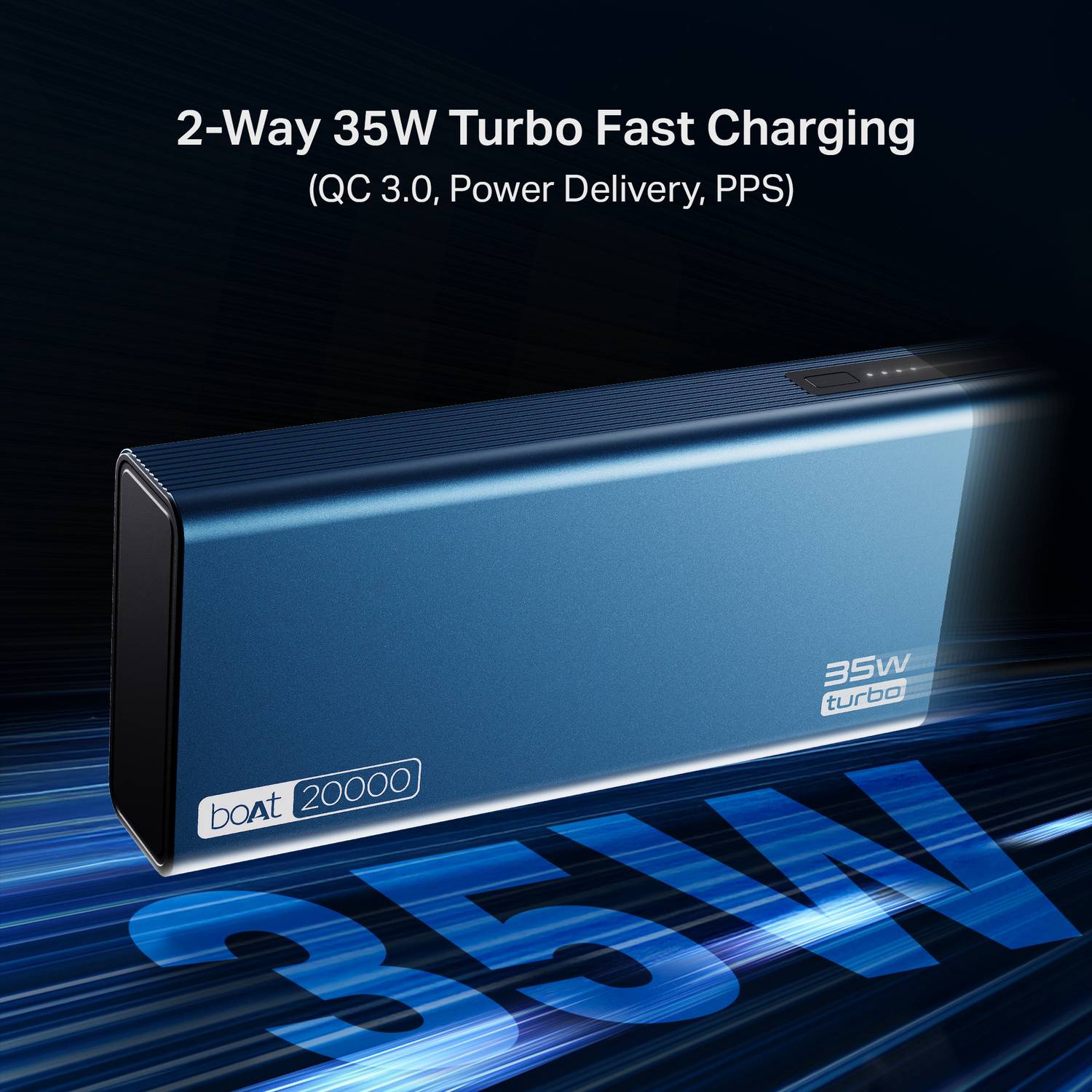 boAt 20000mAh 35W Blue Power Bank - Image 3