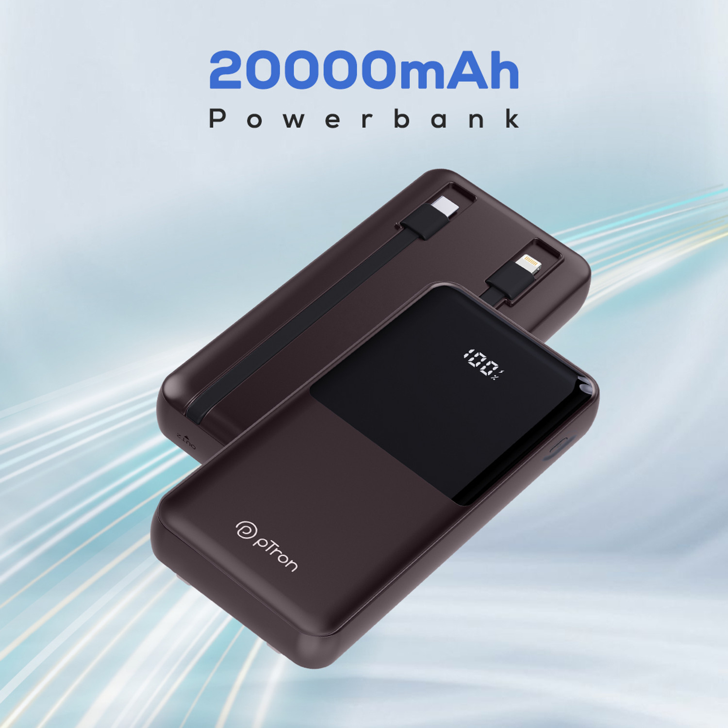 Image of PTron 20000 mAh 35 W Compact Pocket Size Power Bank