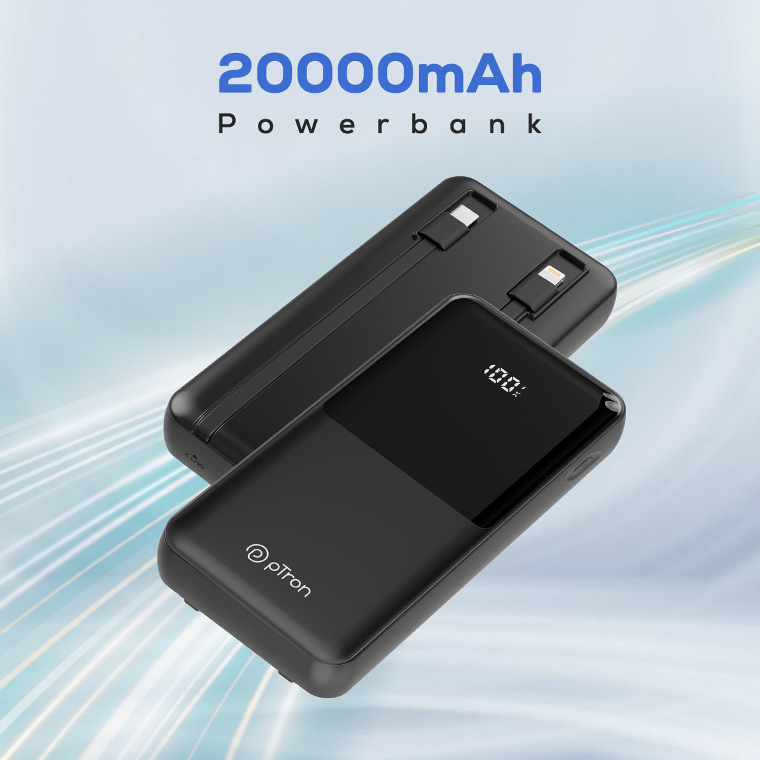 Image of PTron 20000 mAh 35 W Compact Pocket Size Power Bank