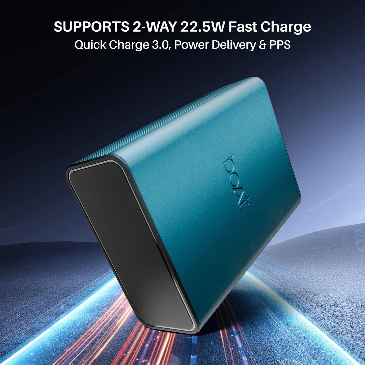 boAt 20000 mAh 22.5 W Blue Power Bank - Image 4