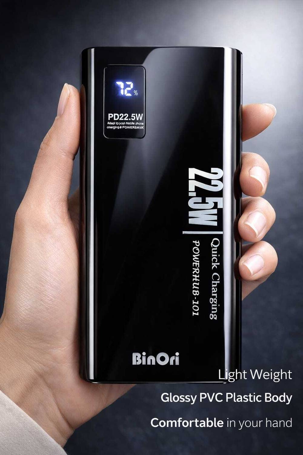 Binori 60000 mAh 22.5W Black Power Bank - Image 4